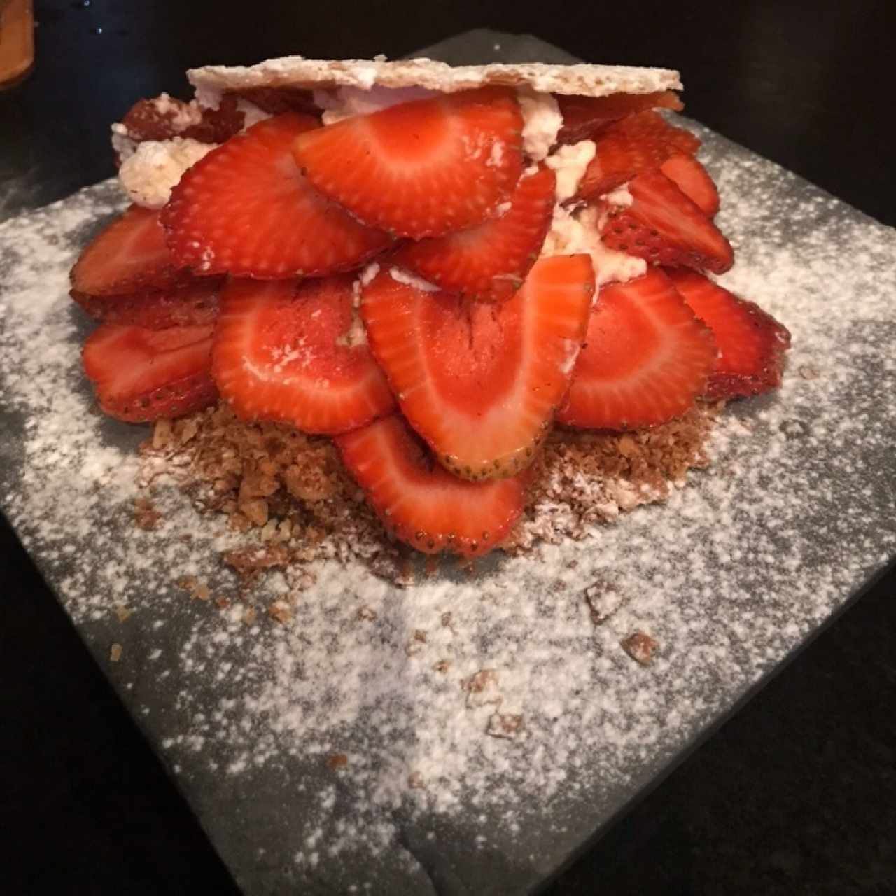 Milhoja de fresas