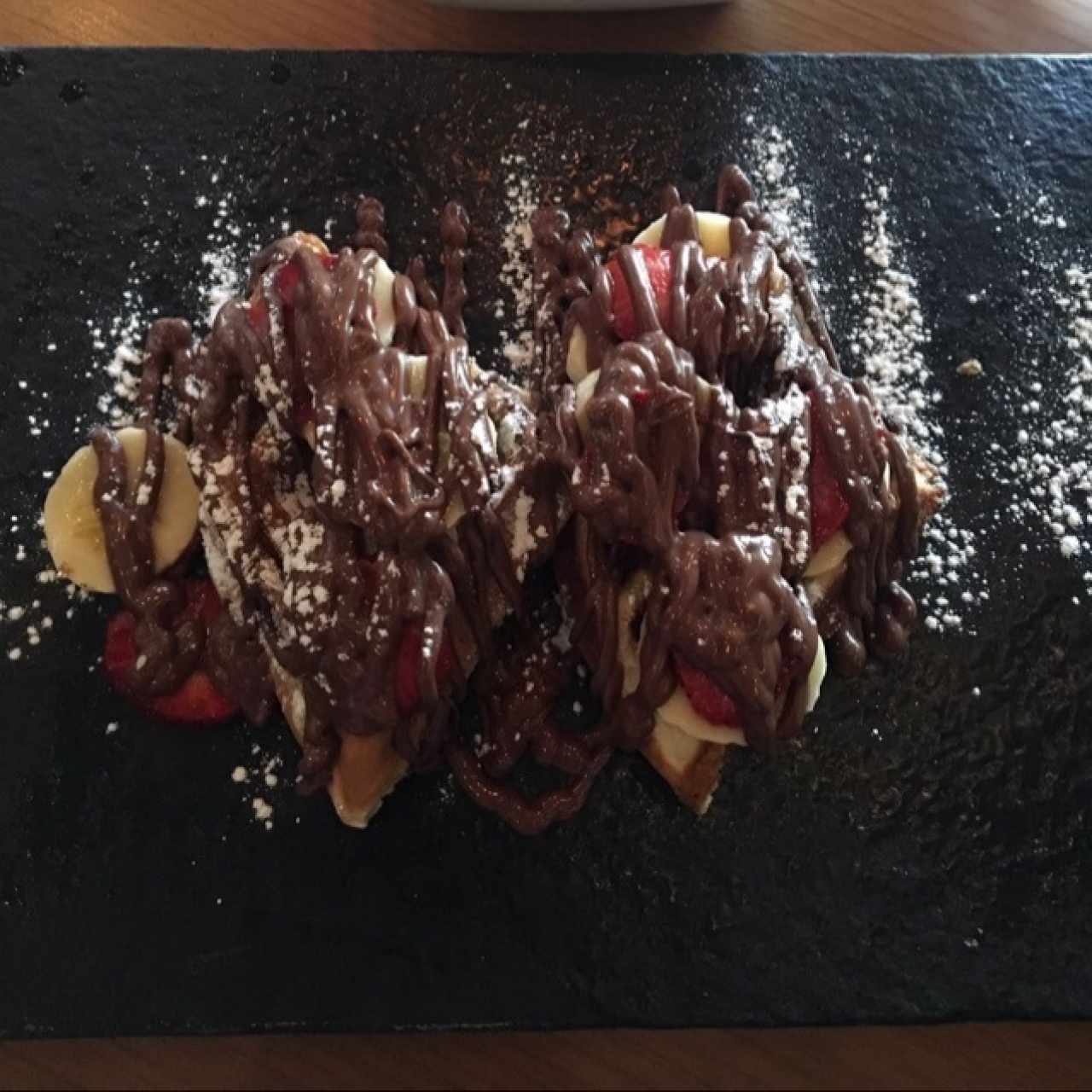 Waffles con Nutella