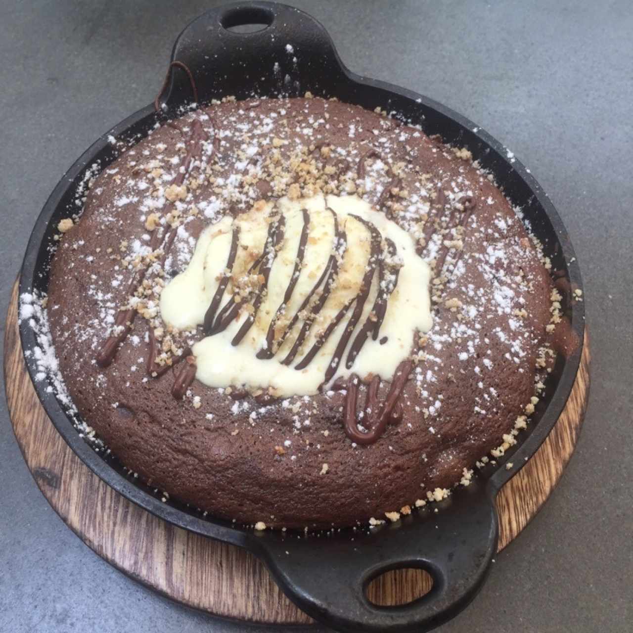Fondant de chocolate con helado