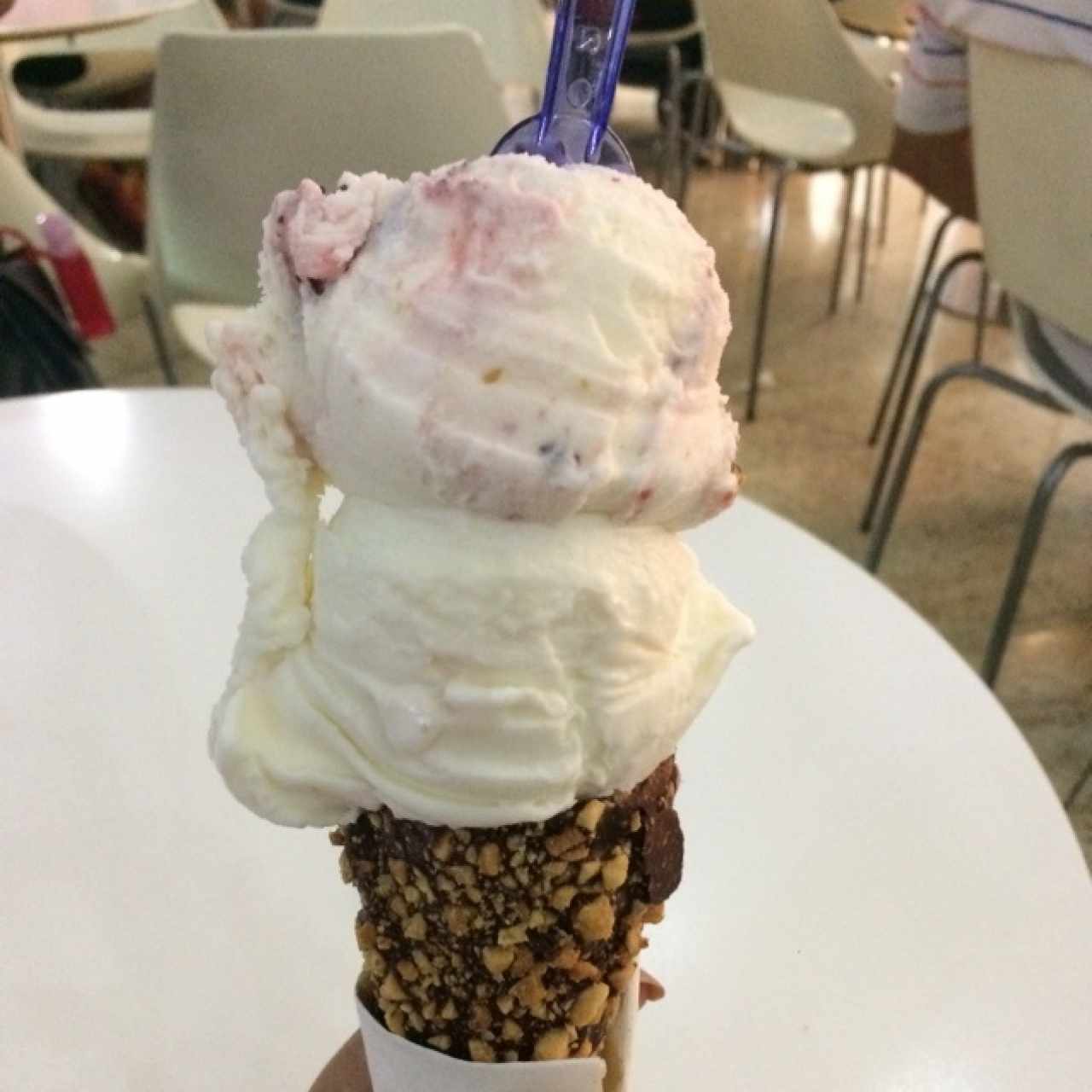 barquilla de mantecado y cornetto 