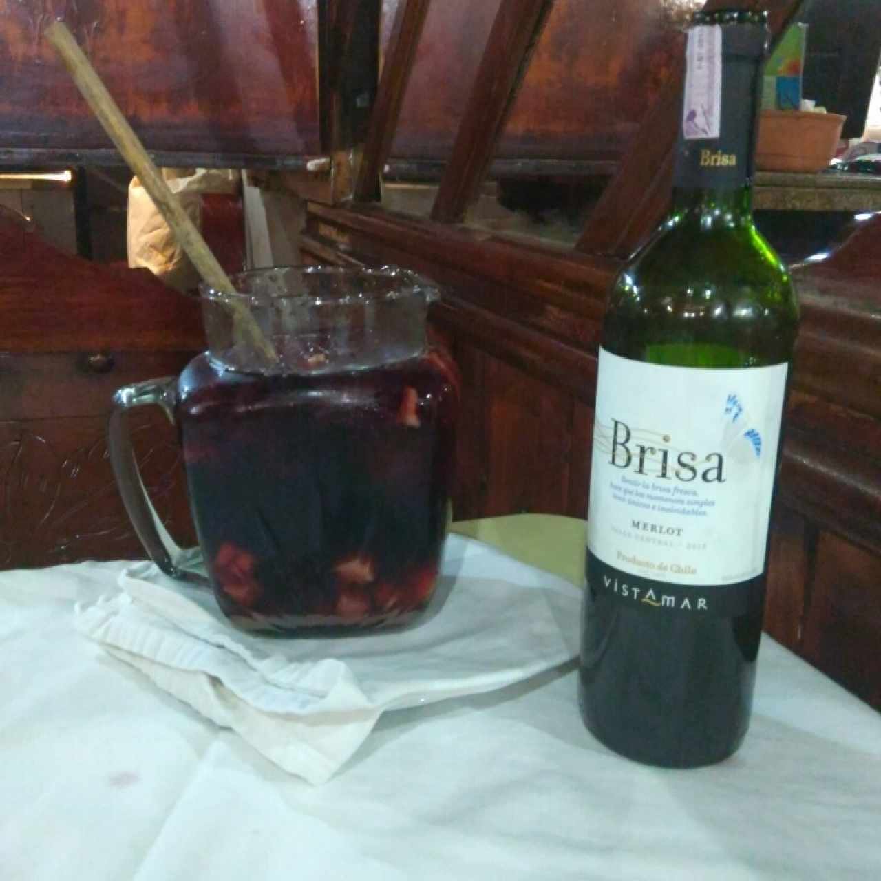 Sangría con rico vino Merlot