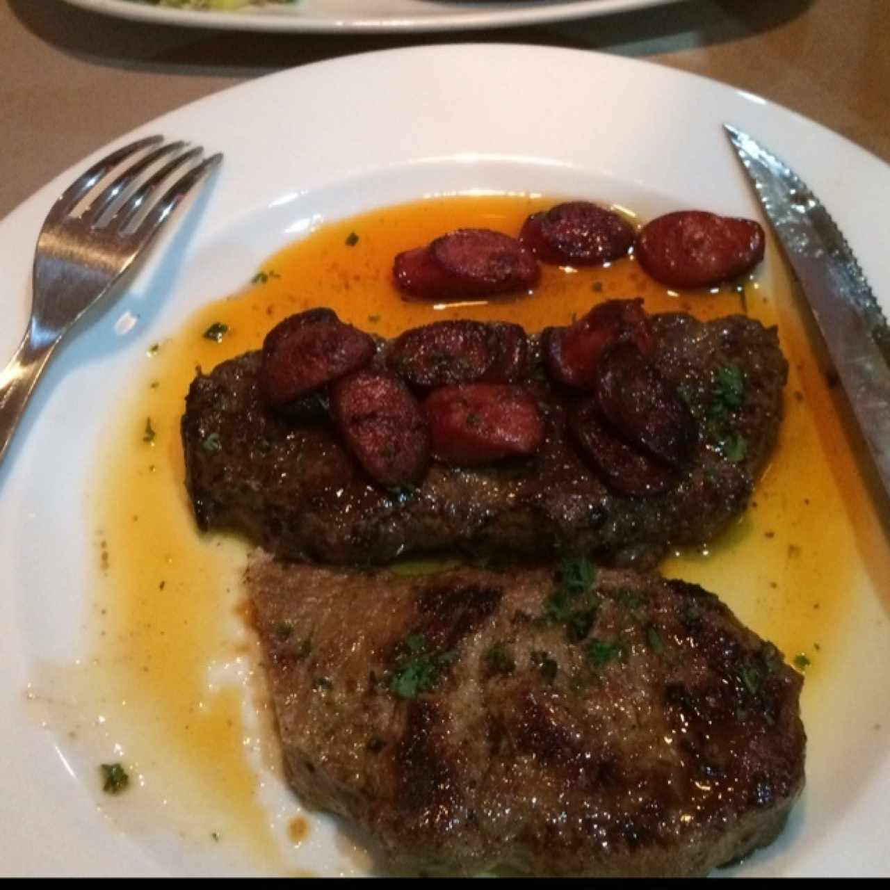 solomo en salsa de chistorra 