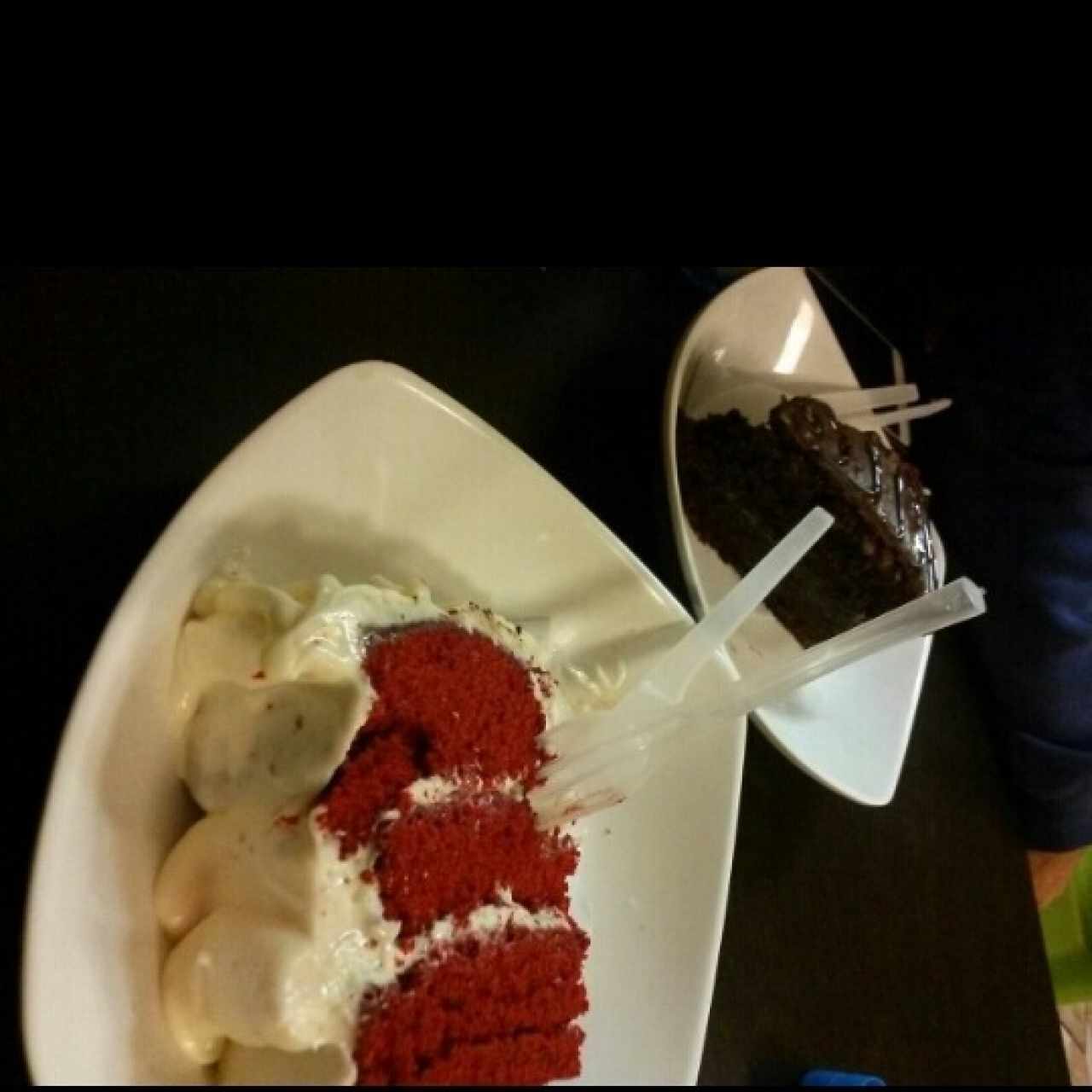 Red velvet, torta de chocolate.