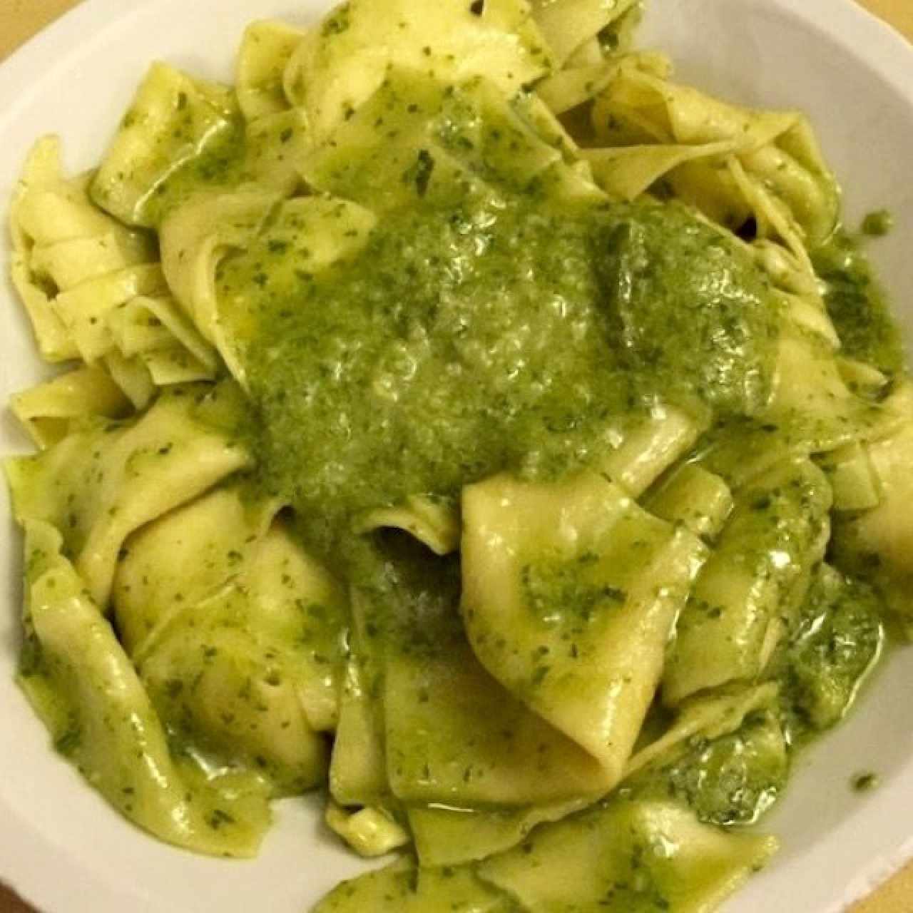 Pappardelle al pesto 