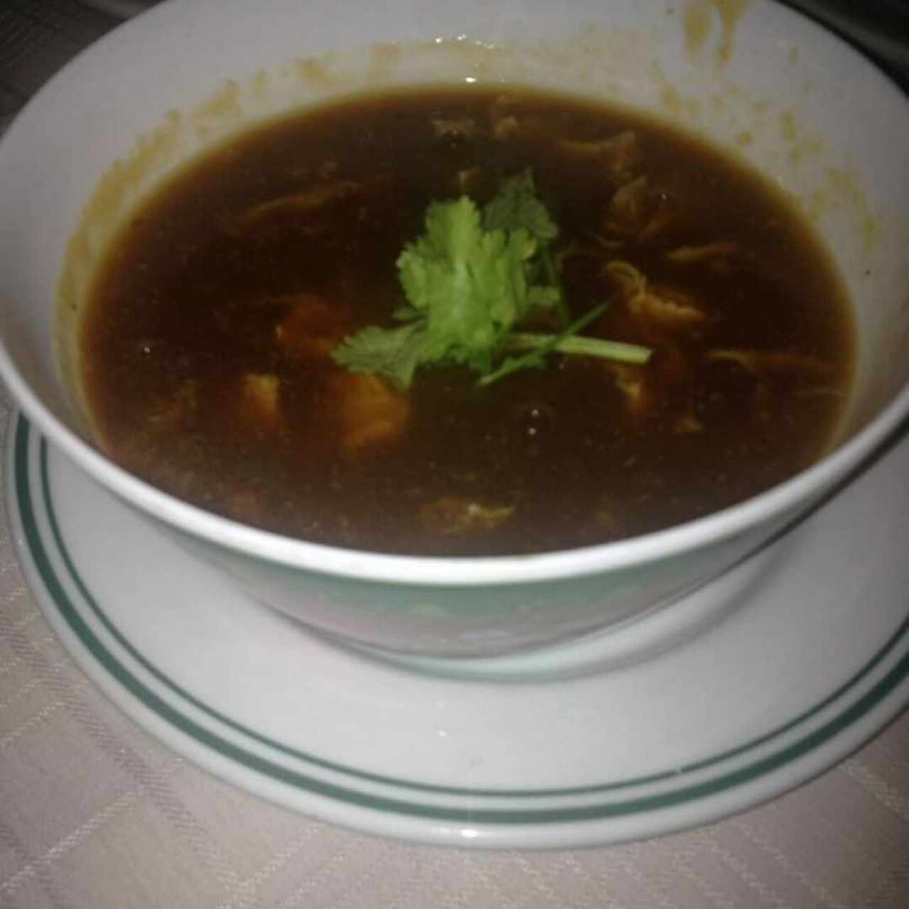 Sopa Agrio-Picante con Cerdo, hoy un poquito àcida, pero buena