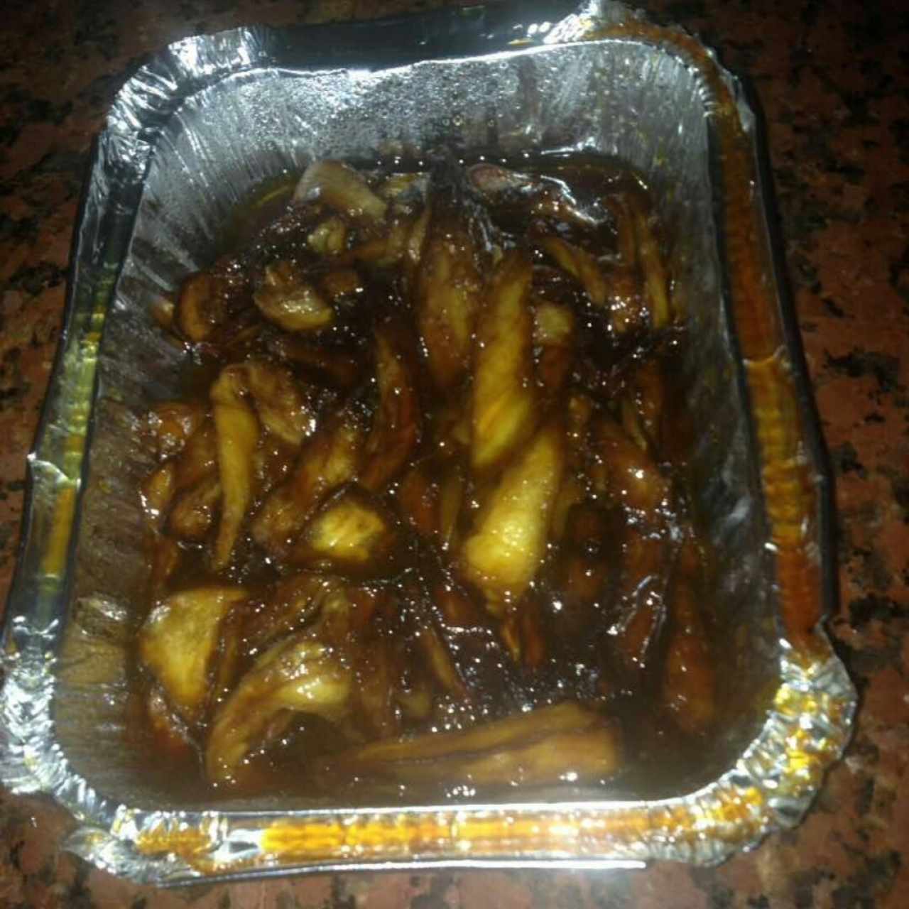 Berenjenas con Ajo, Excelente, para llevar