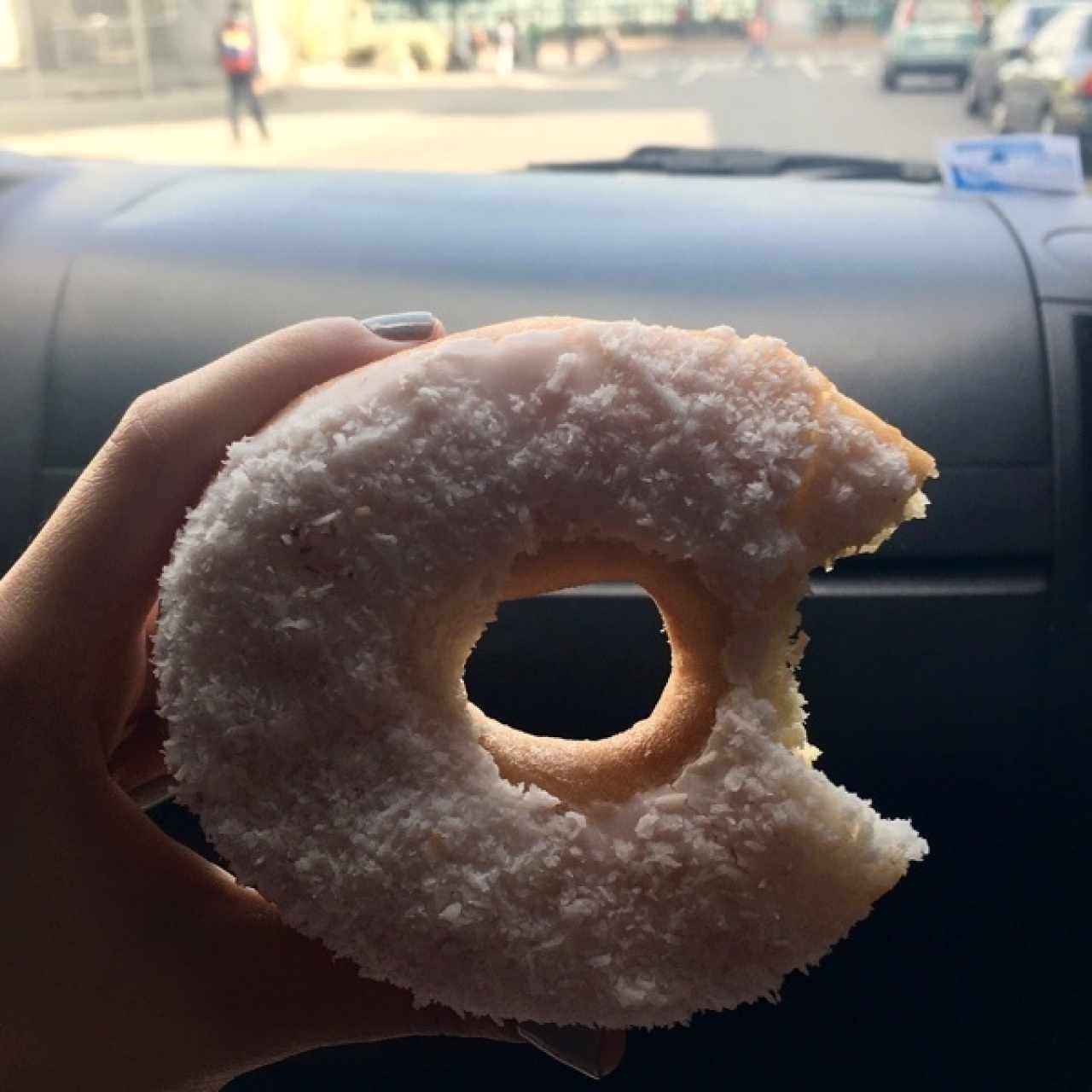 Dona de vainilla con coco 👌🏼