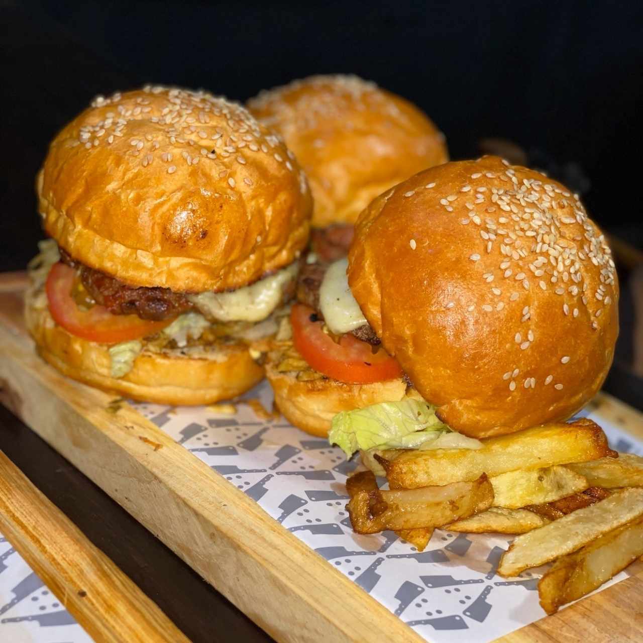 Trio de hamburguesas 