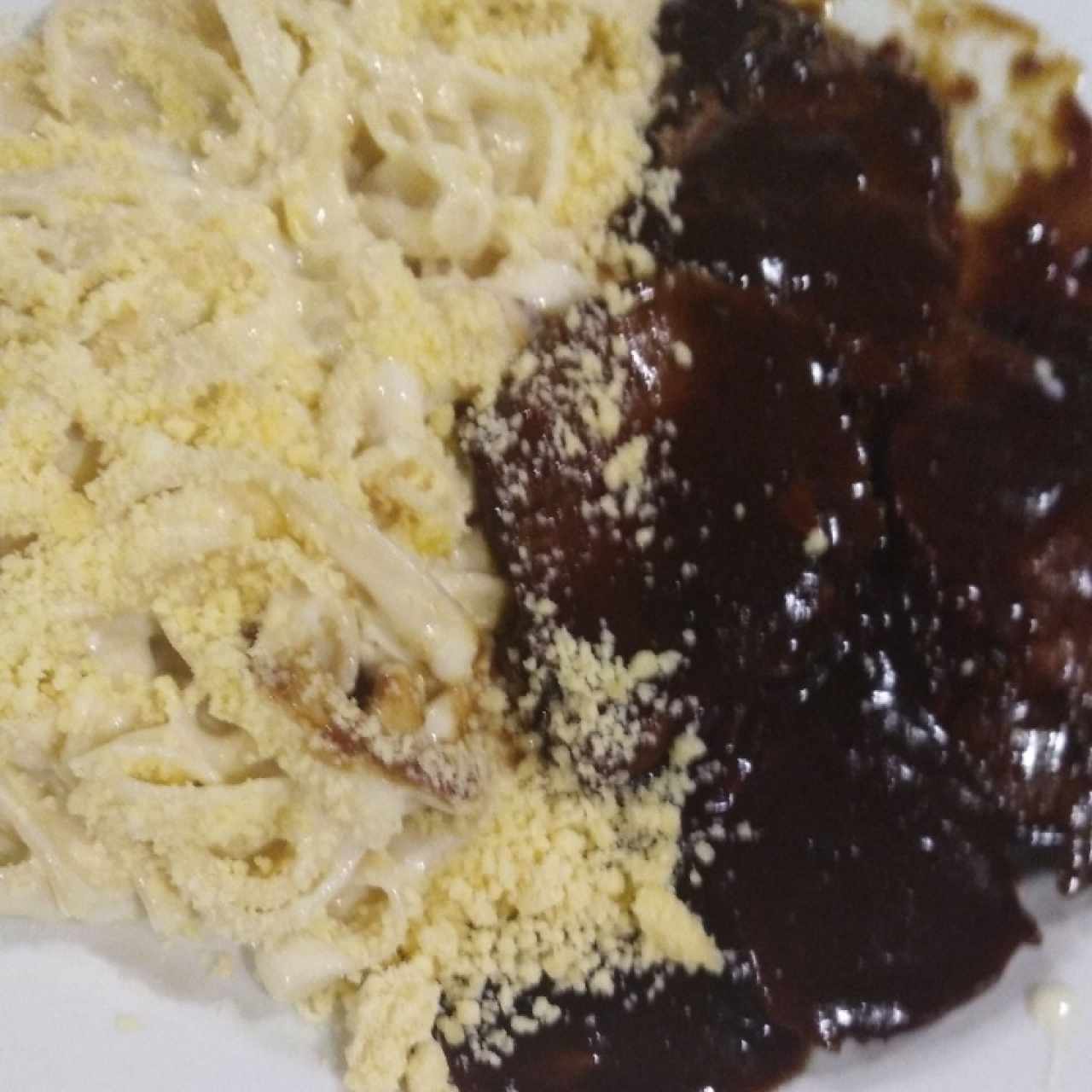 Asado negro con pasta 4 quesos