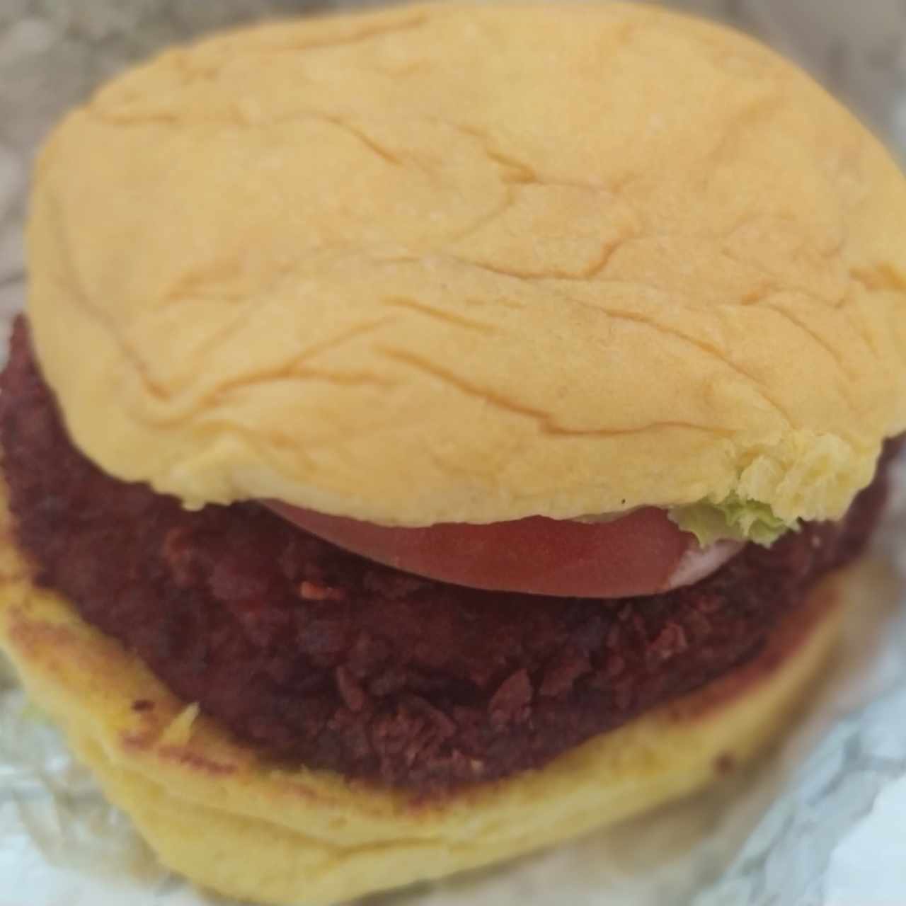 Hamburguesa chicken shack. Amo demasiado este pollo 😍