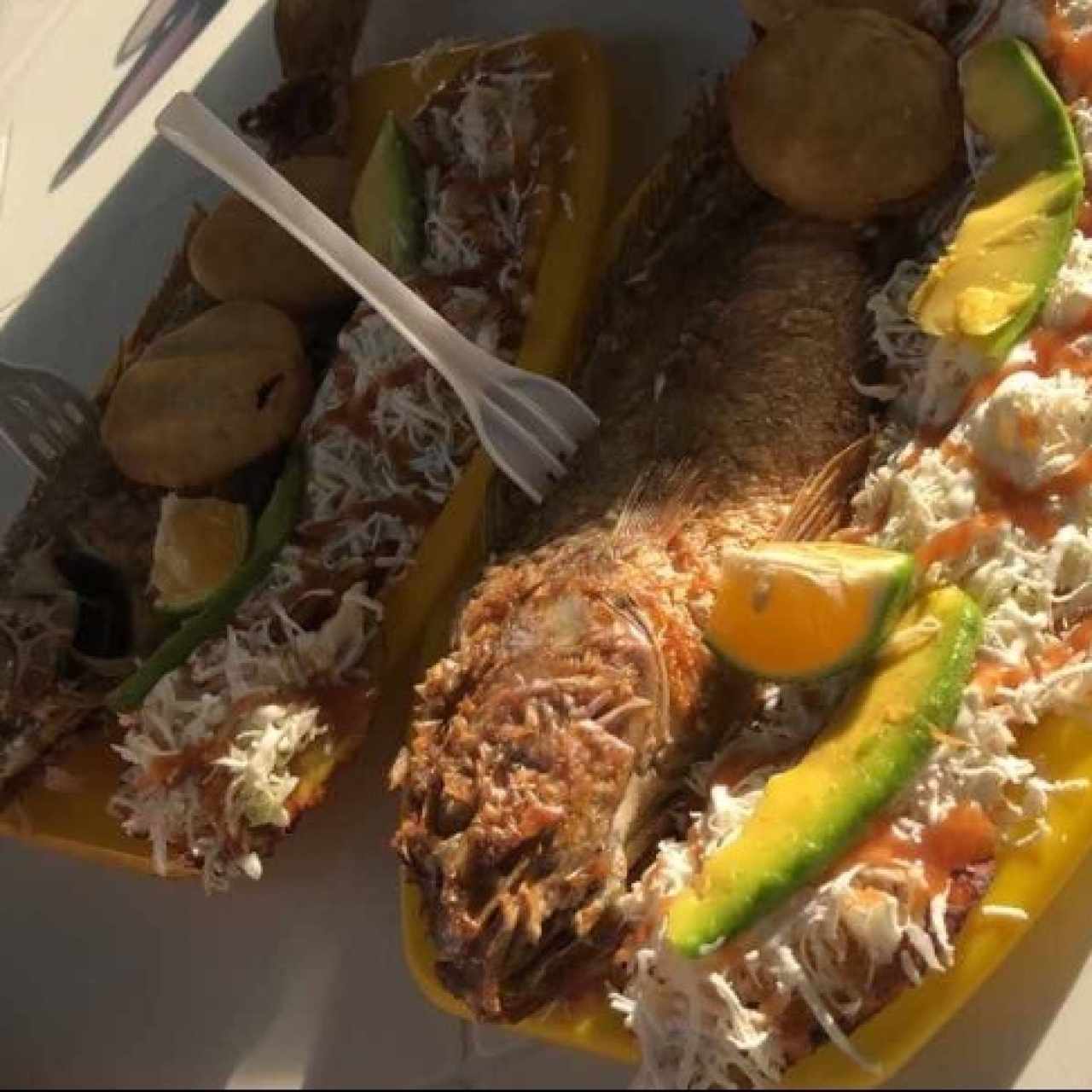 Parguito con tostones, muy bueno..!