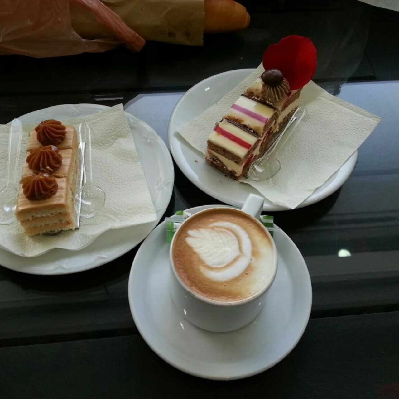 milkyway, cafe con leche y delicia de mani