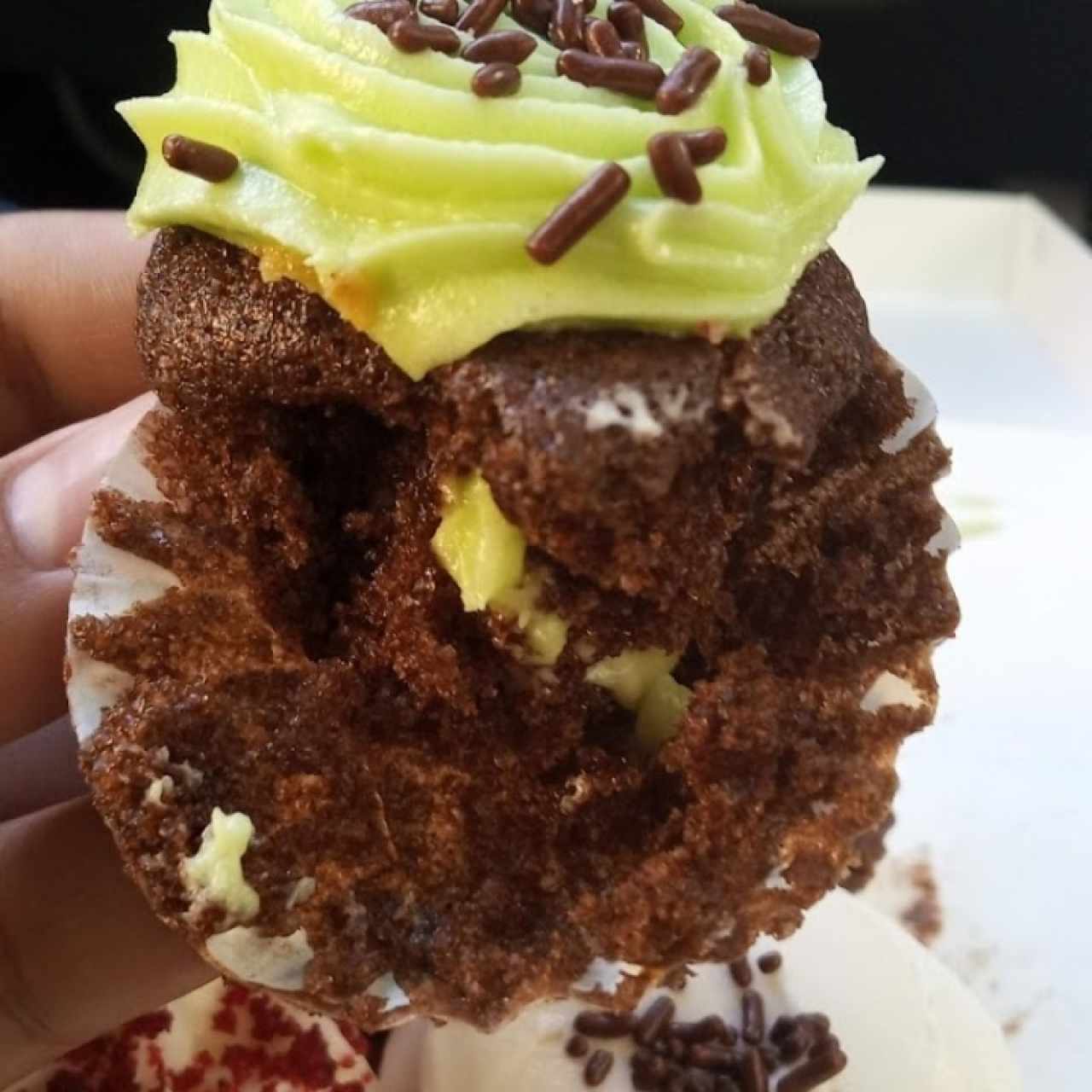 se siente perfectamente el sabor de la menta y el chocolate 😍😍😍