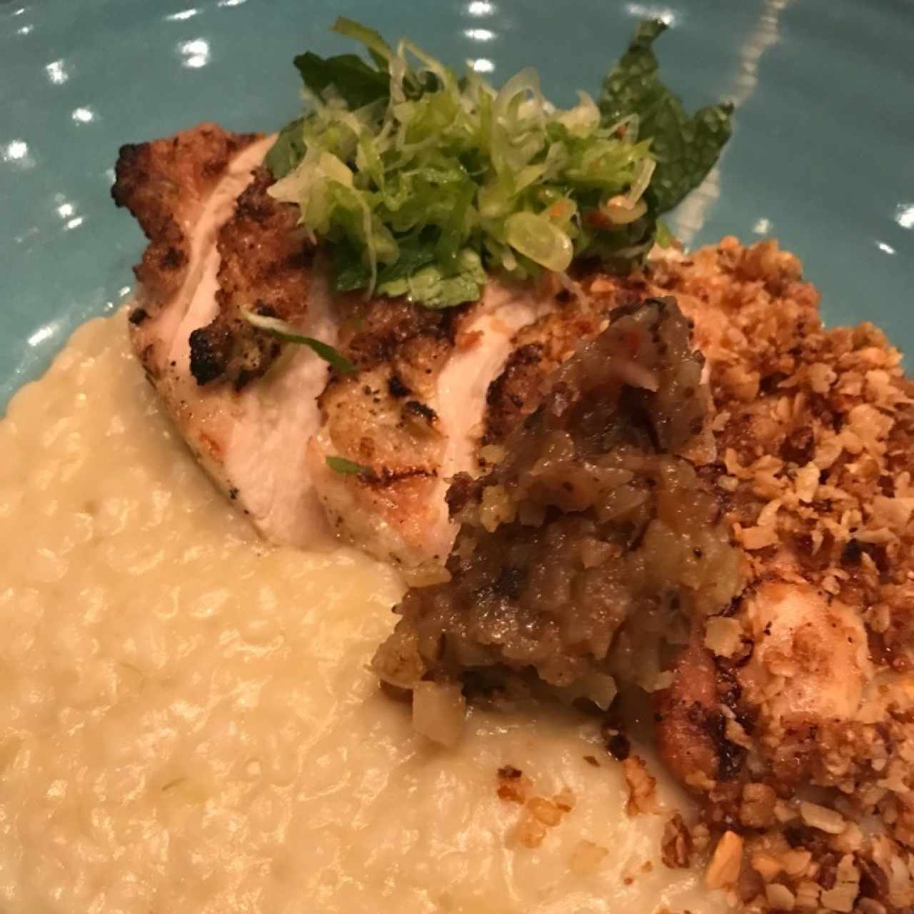 Pollo al curry con risotto 