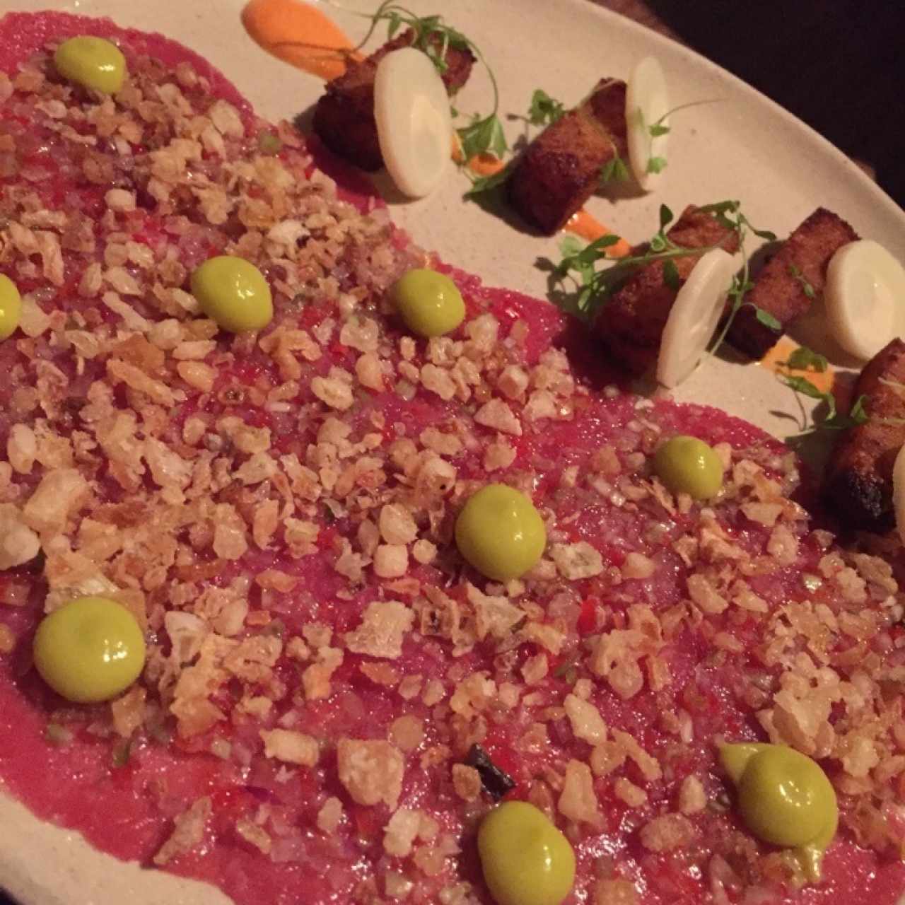 carpaccio de lomito excelente