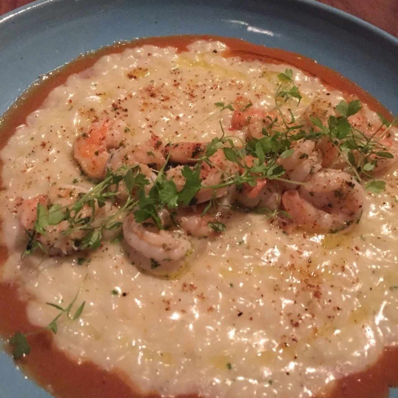 risotto de camarones