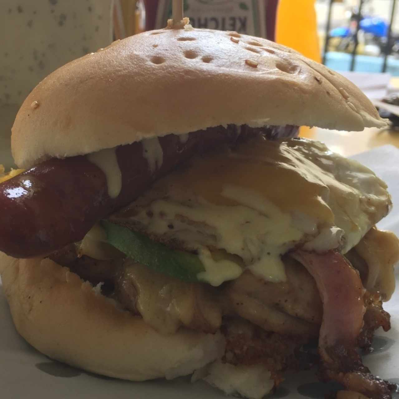 Hamburguesa de Churrasco de Pollo!