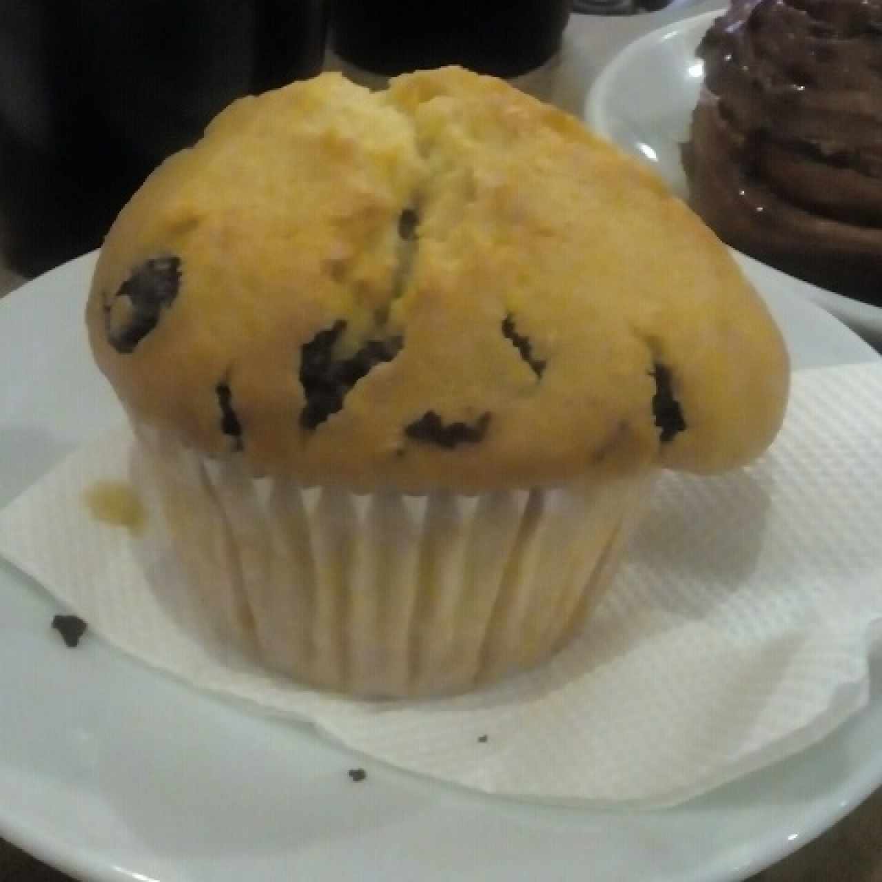 cupcake de chispas de chocolate