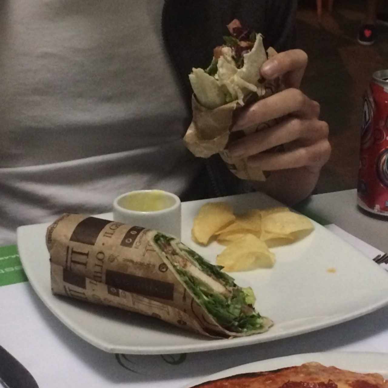 wrap de pollo crujiente
