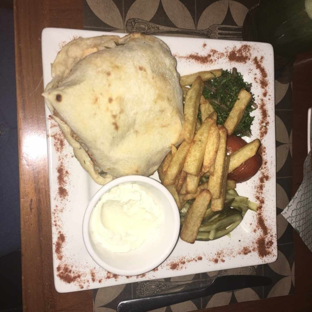 Plato de Shawarma de Pollo