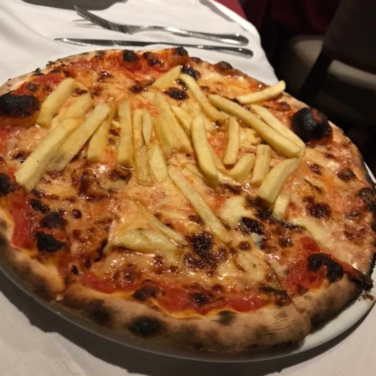 Pizza con papas fritas 