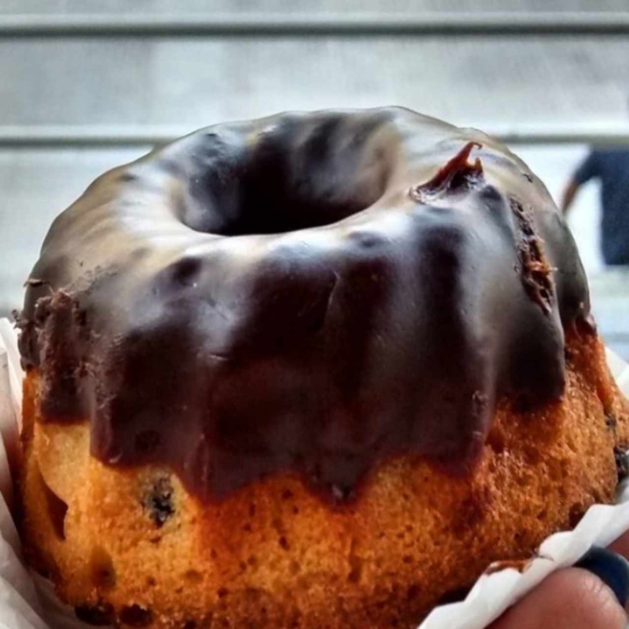 muffin de cambur y chocolate