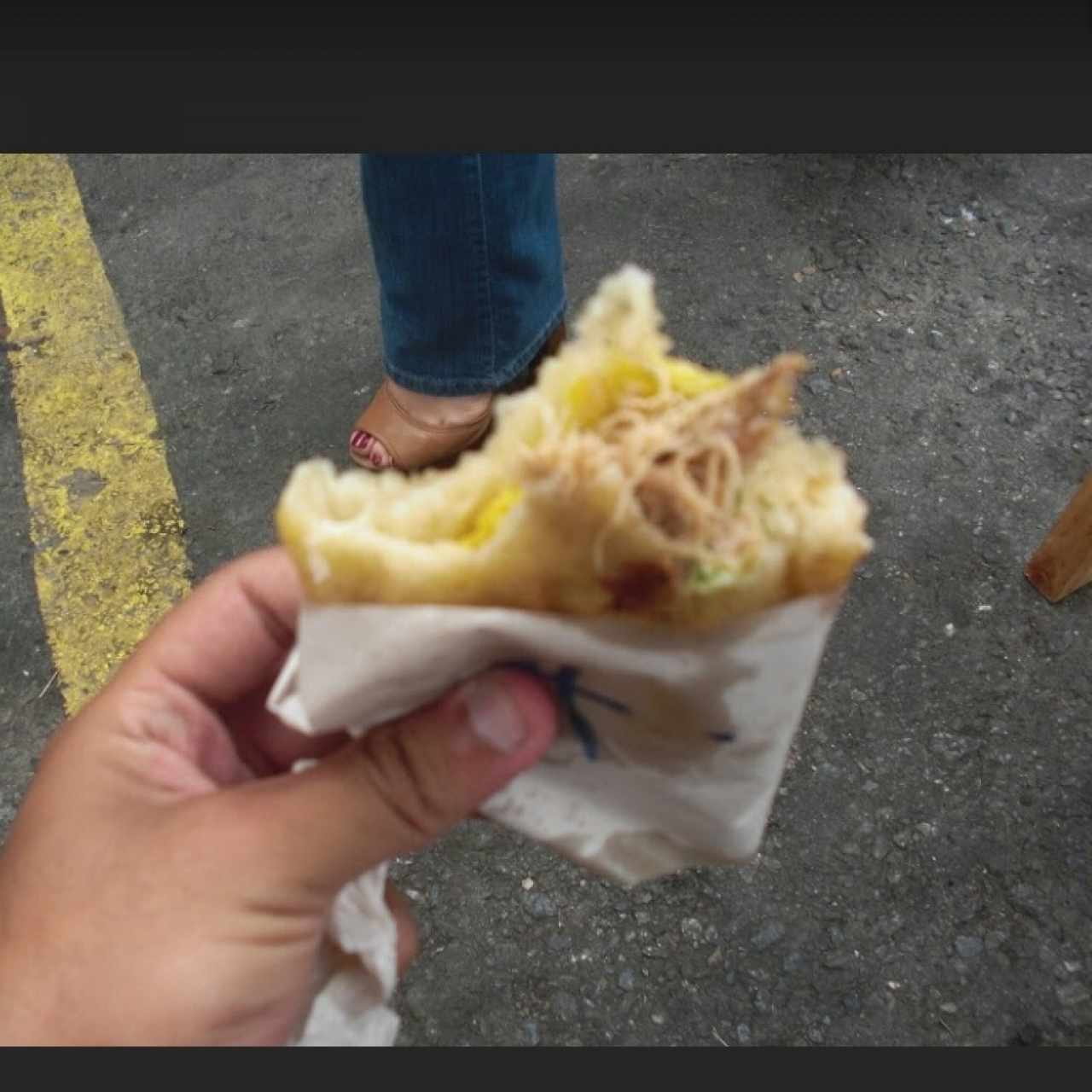 pernil, tajadas y queso telita