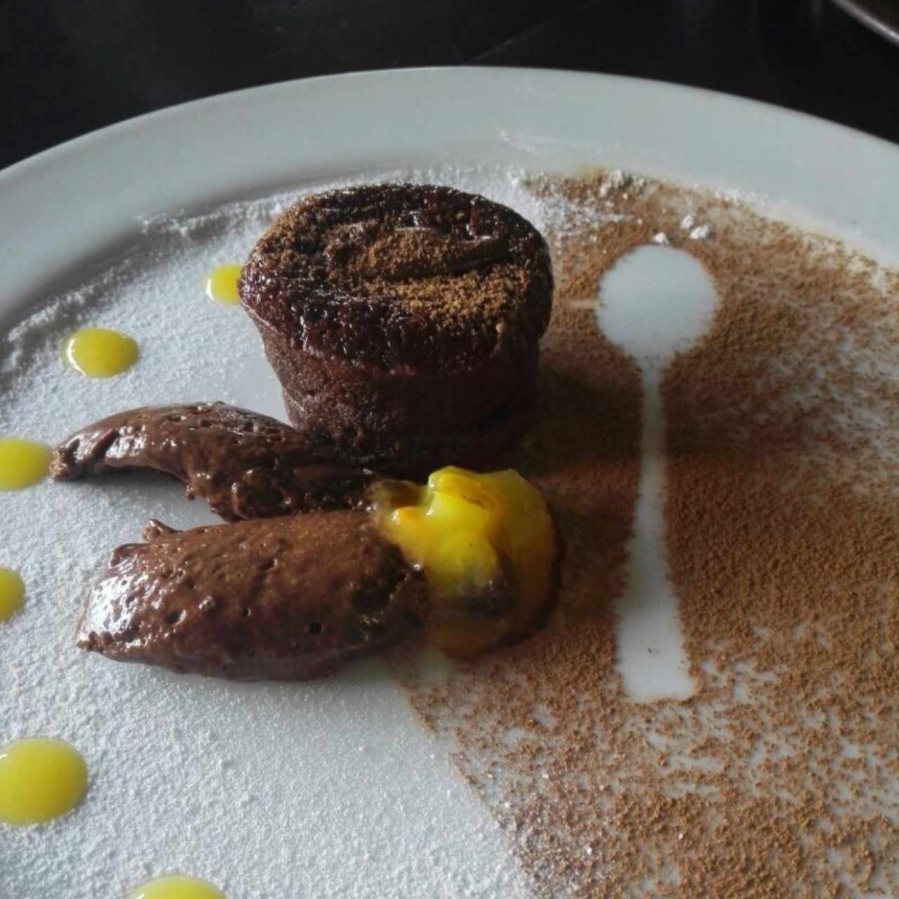 Fondant con musse de chocolate