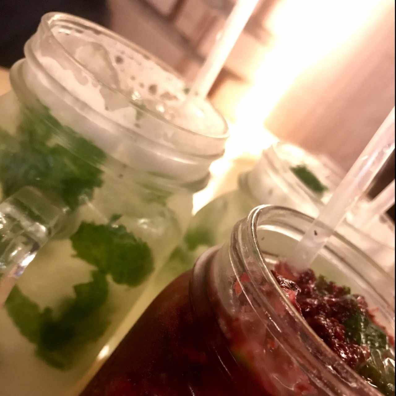 Mojitos de mora y Mojito de piña
