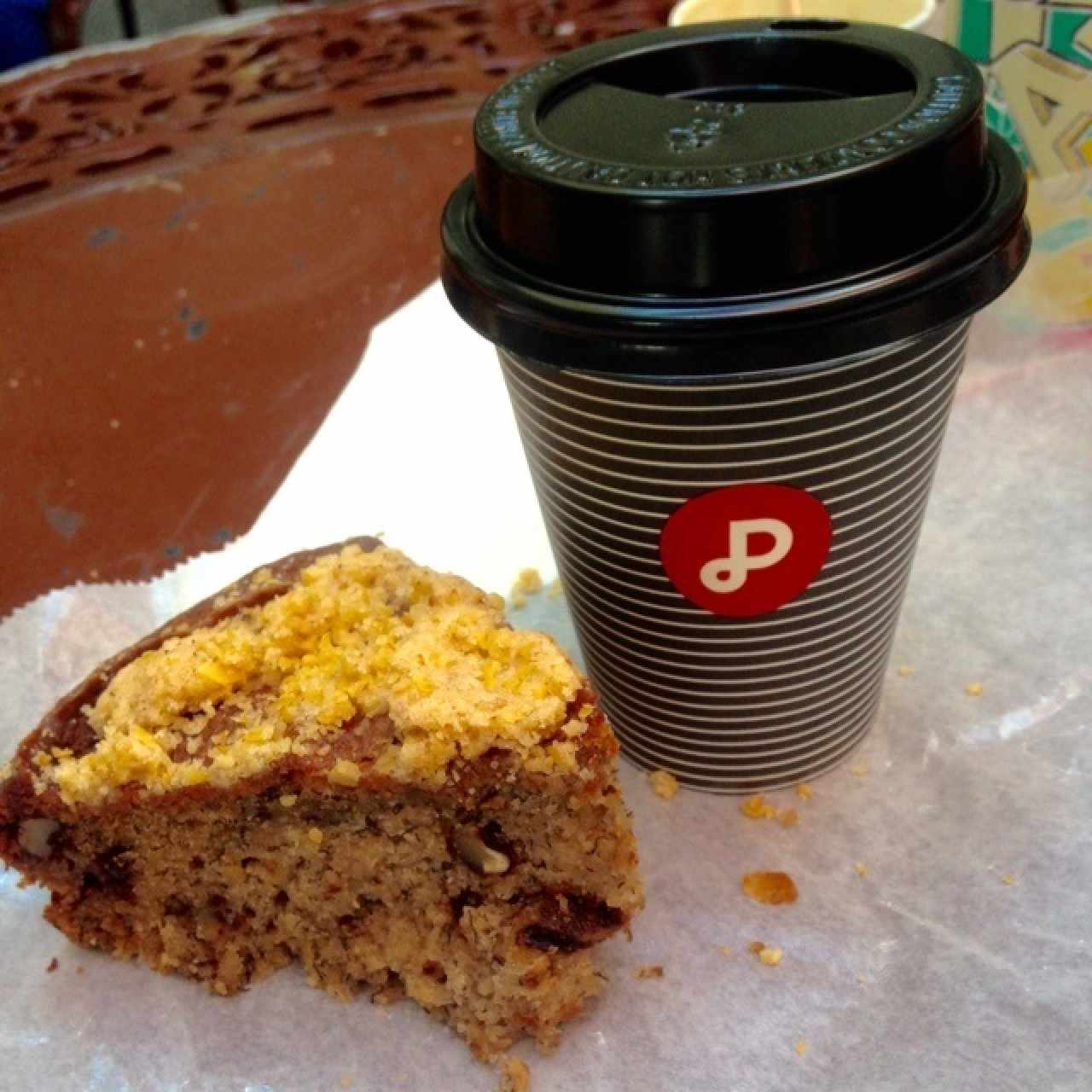 Torta de banana con café Ensueño