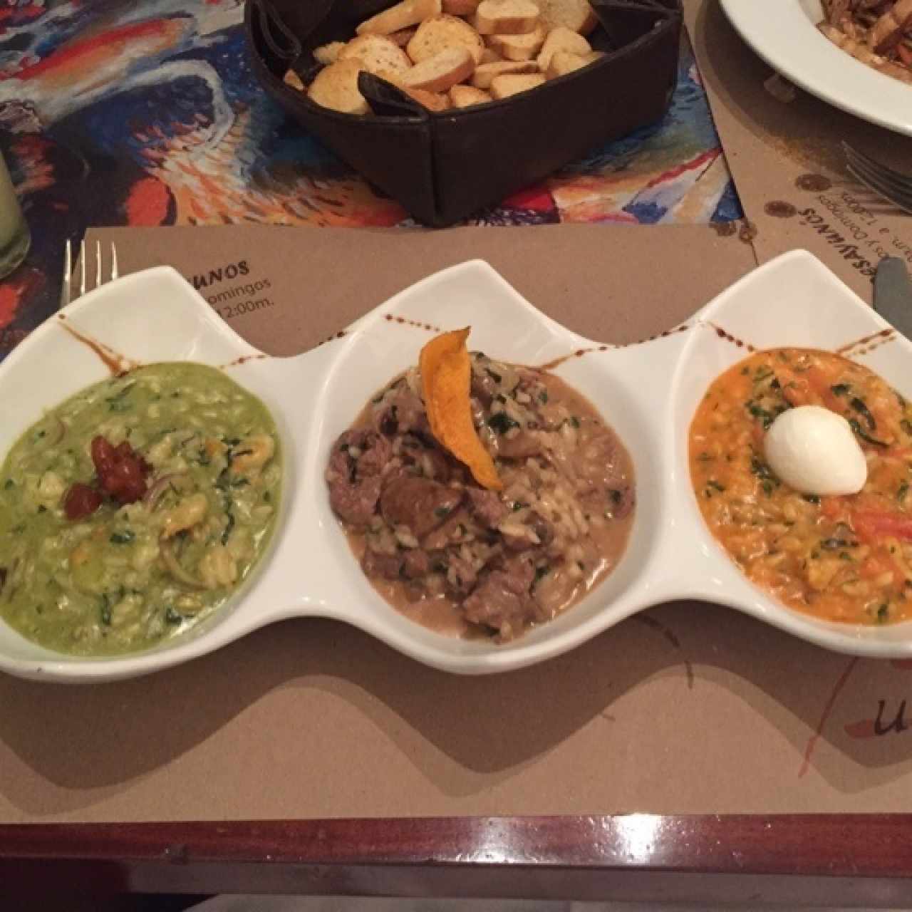 trio de risoto 