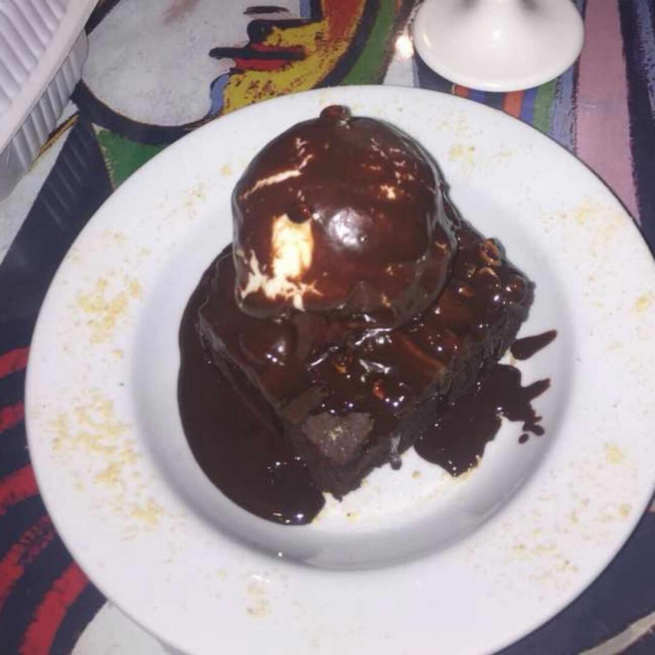 brownie con Helado