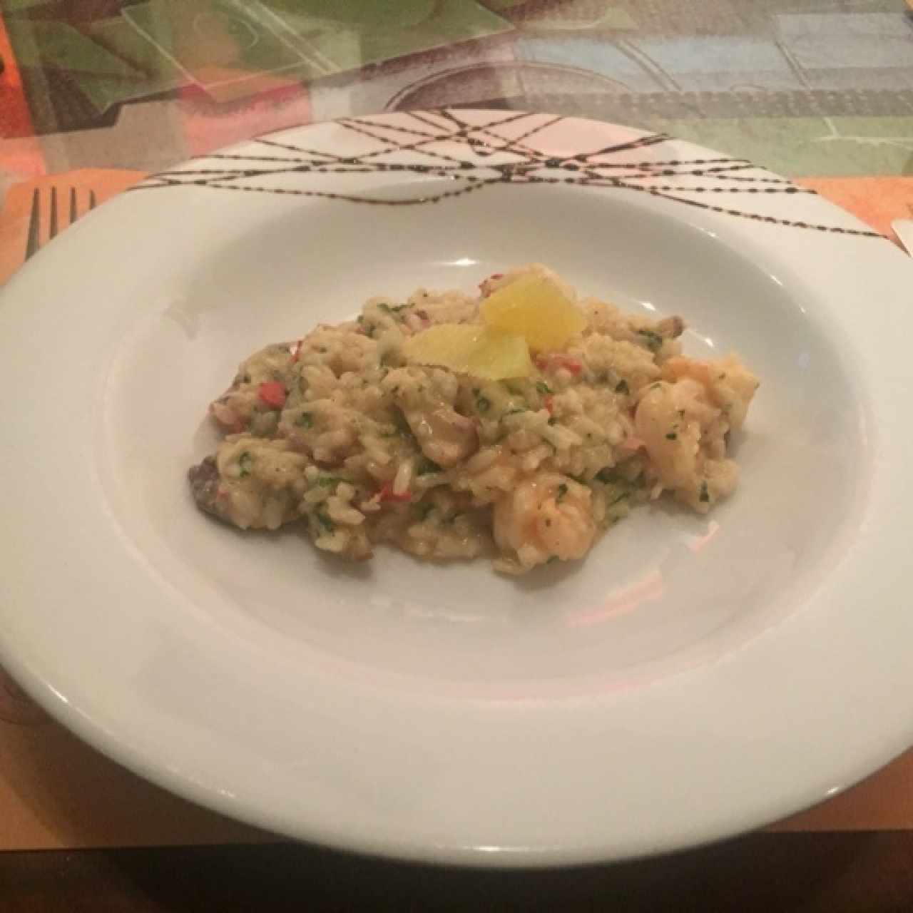 risotto de camarones 