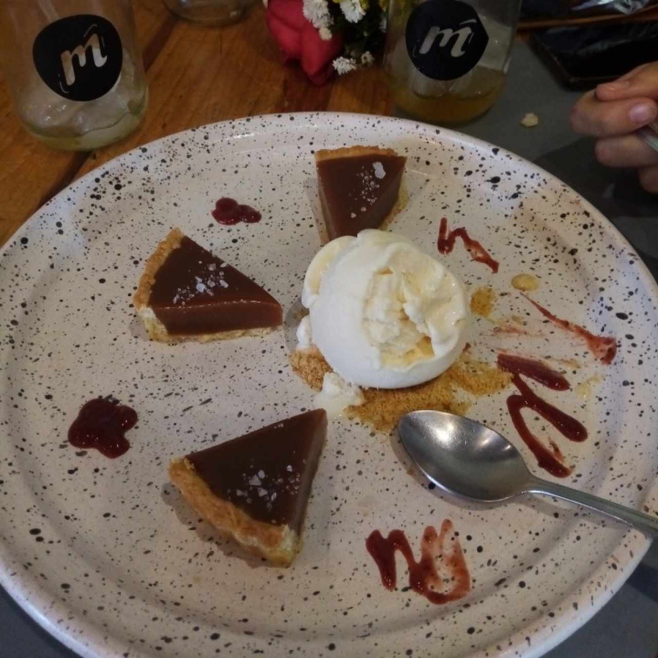 Caramel pie (acompañado de helado de mantecado) 