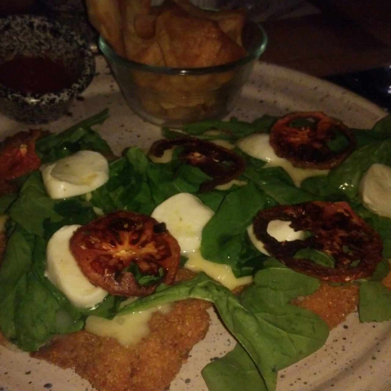 Milanesa de pollo "Capresa"