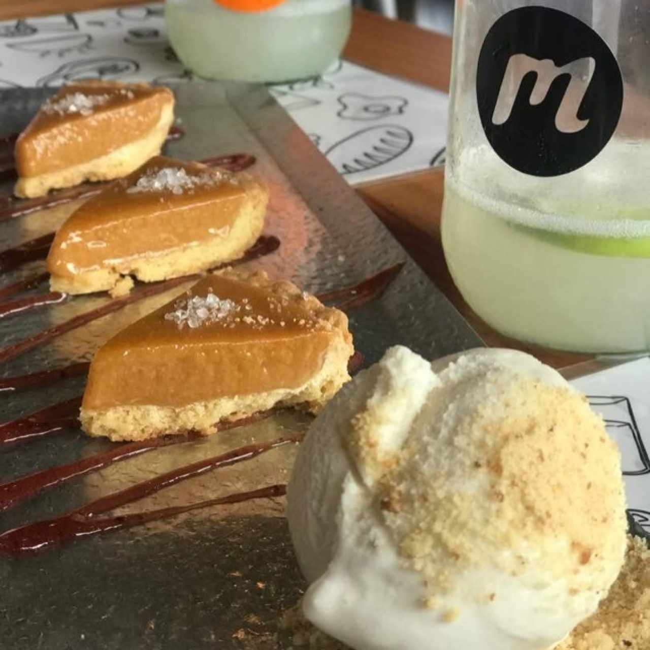 pie de caramelo con sal marina