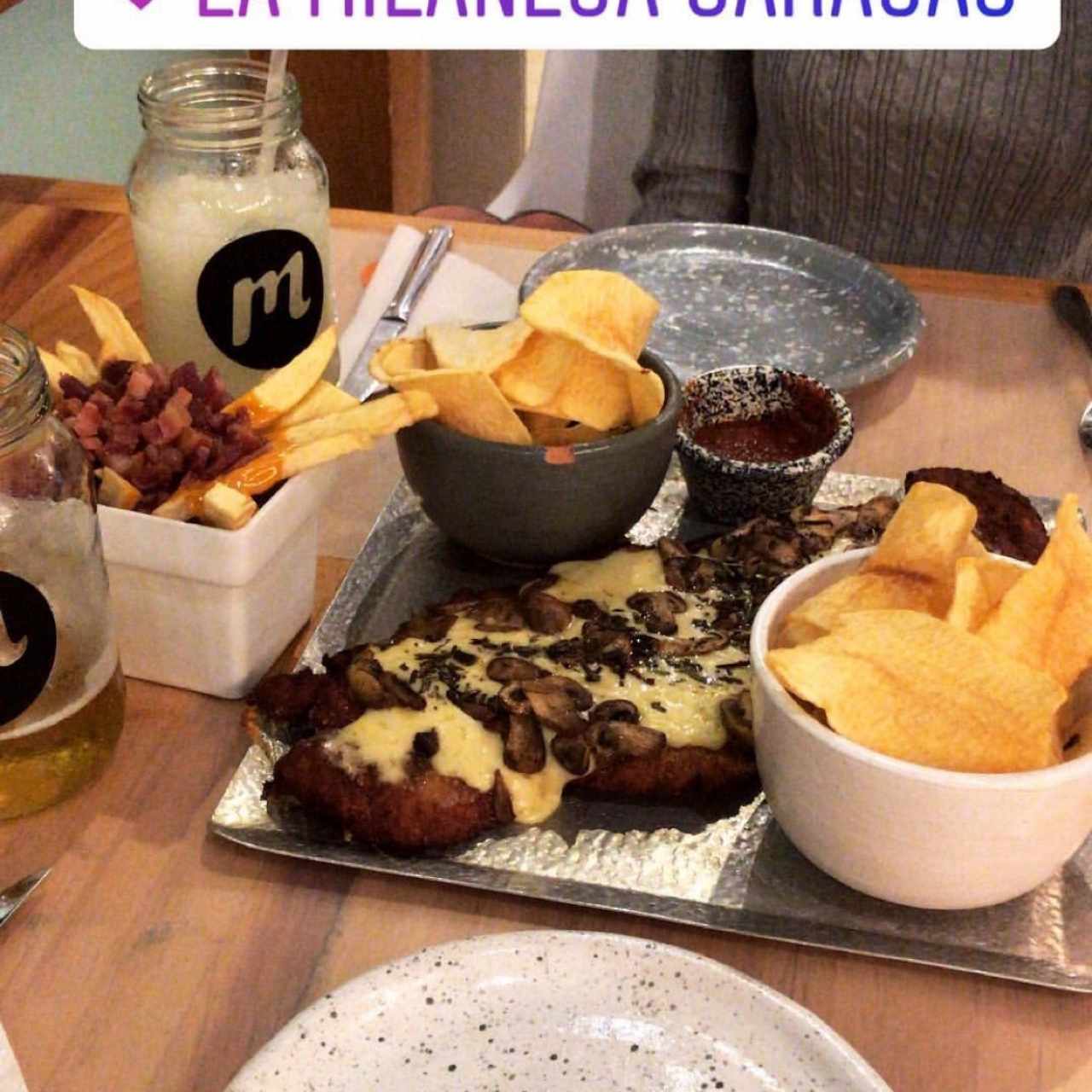 milanesss para dos y papas fritas 