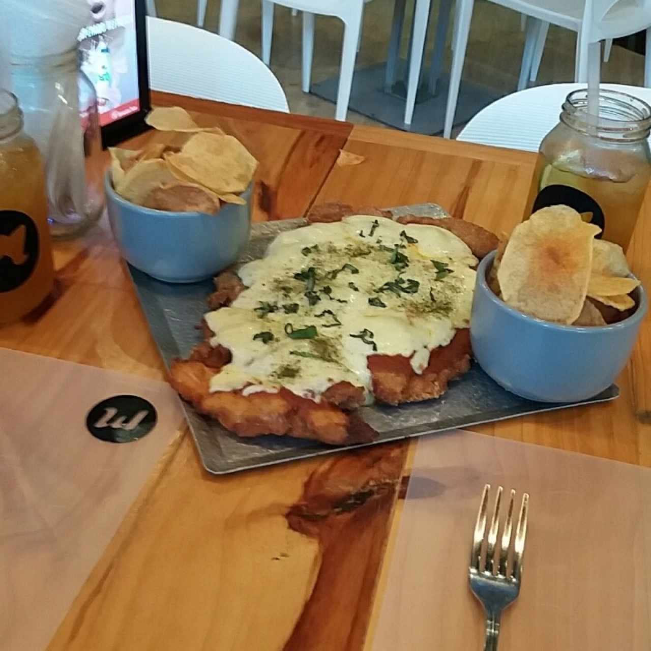 Milanesa margarita para dos