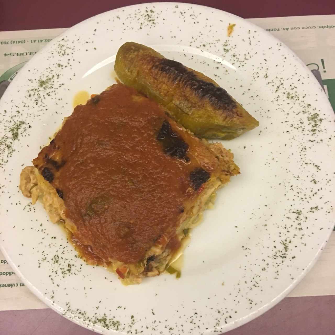 Pasticho de Pollo Menu Ejecutivo
