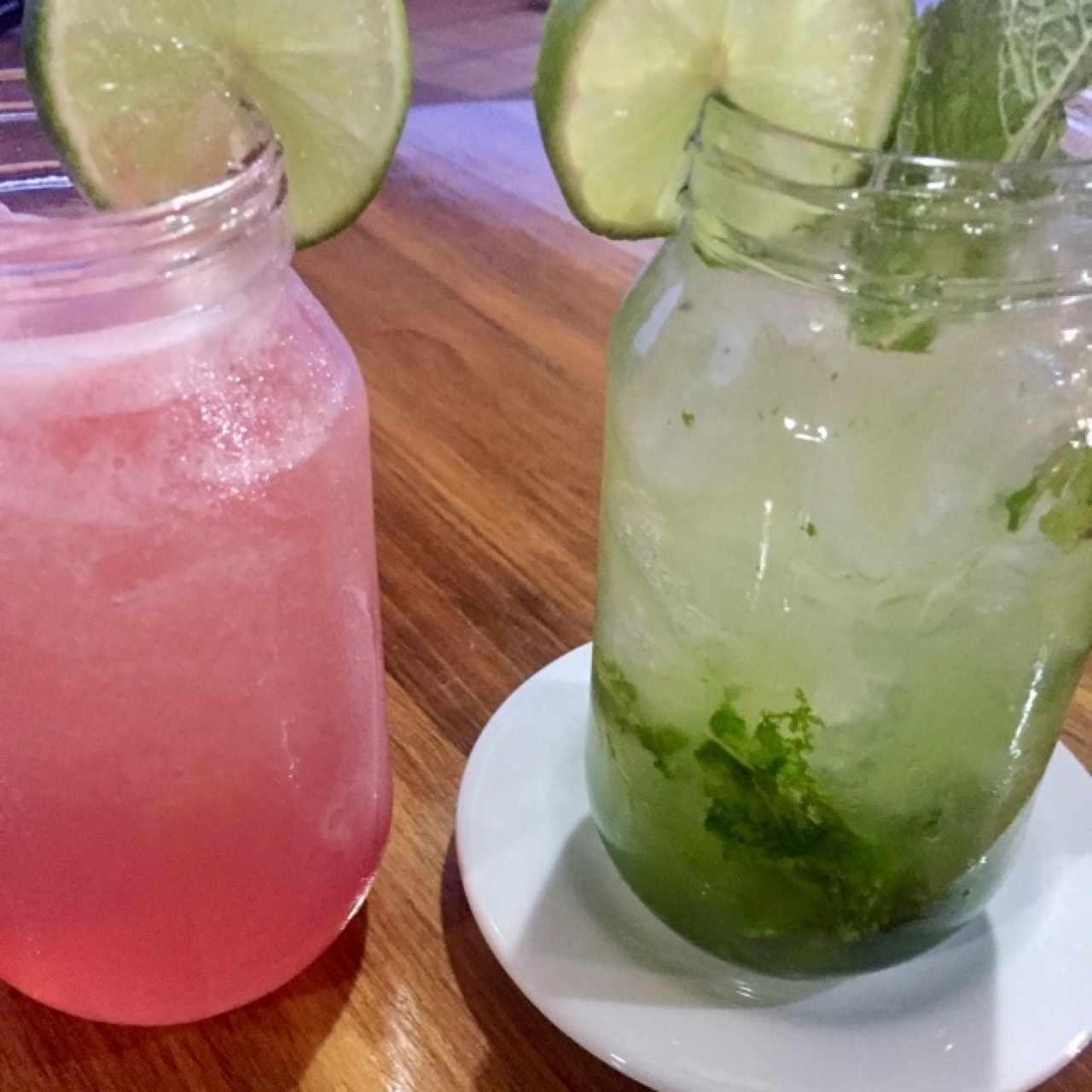 Limonada Frape y Mojito. 
