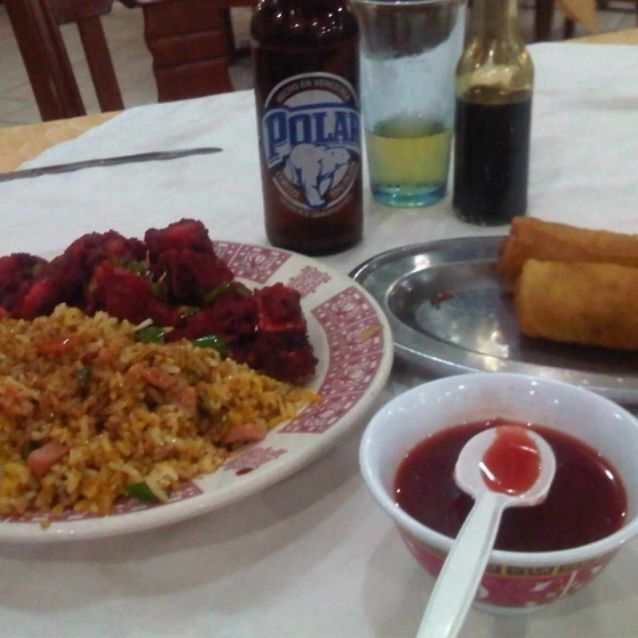 Arroz especial, costillitas sal y pimienta más deliciosas lumpias