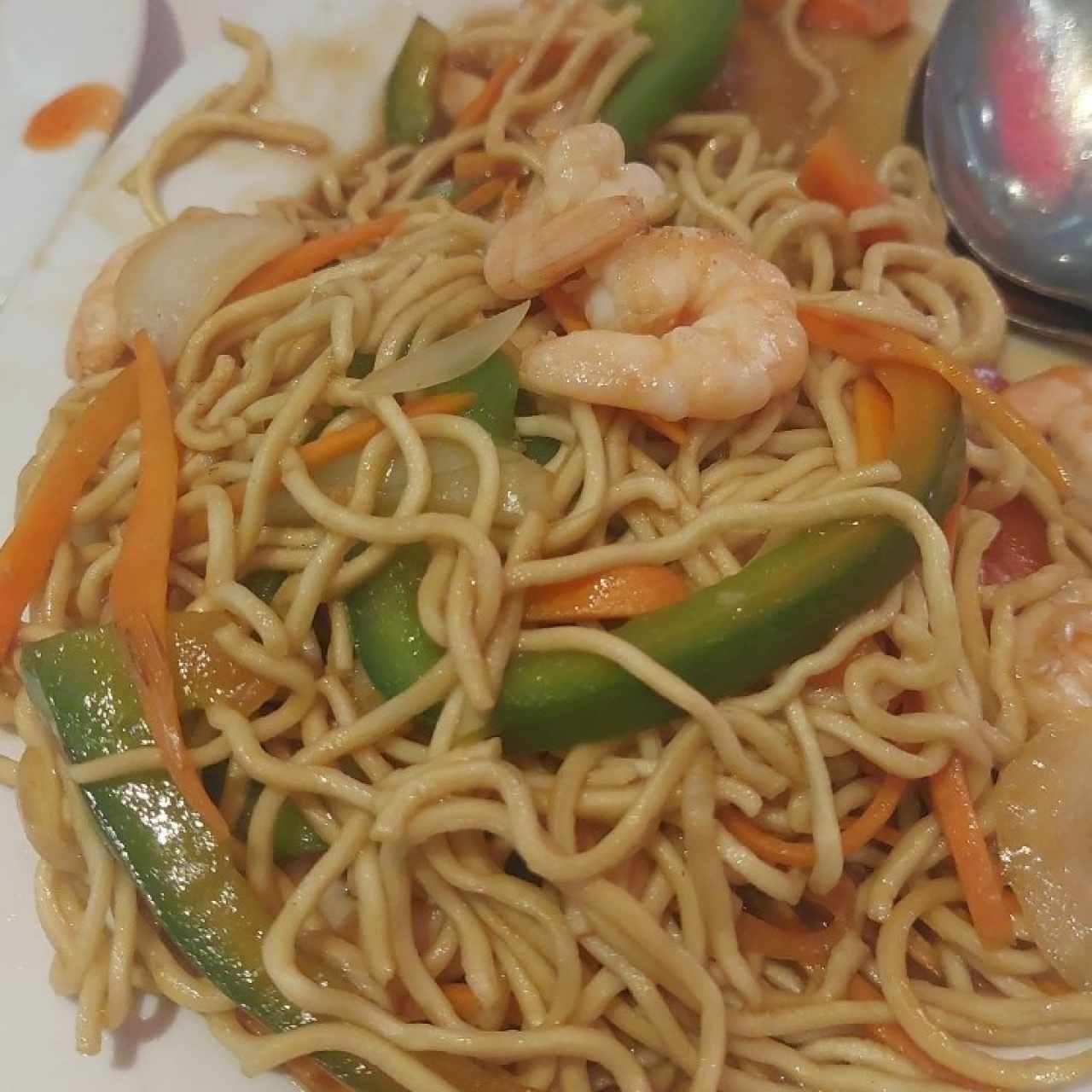 lo mein camarones