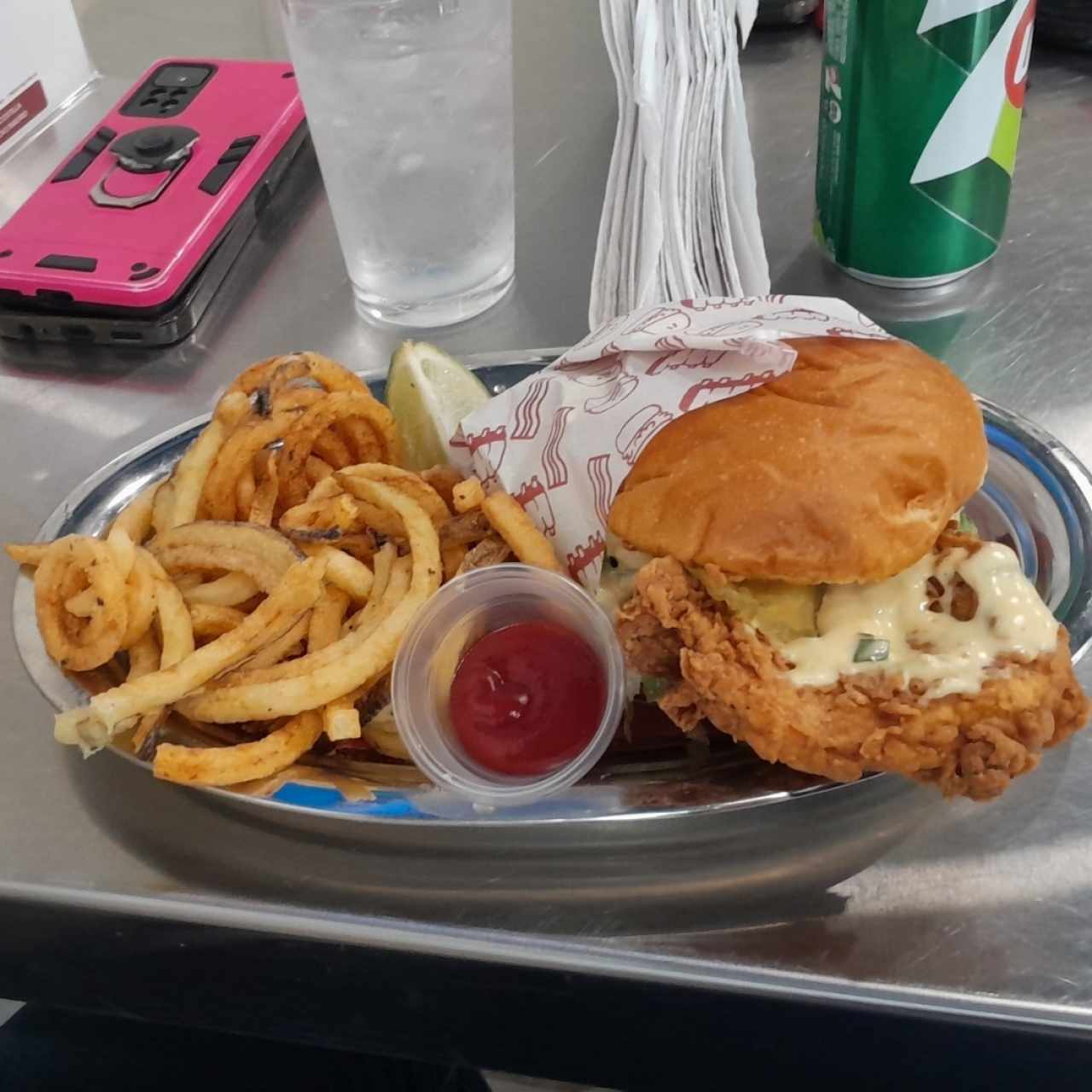Hamburguesa pollo crispy