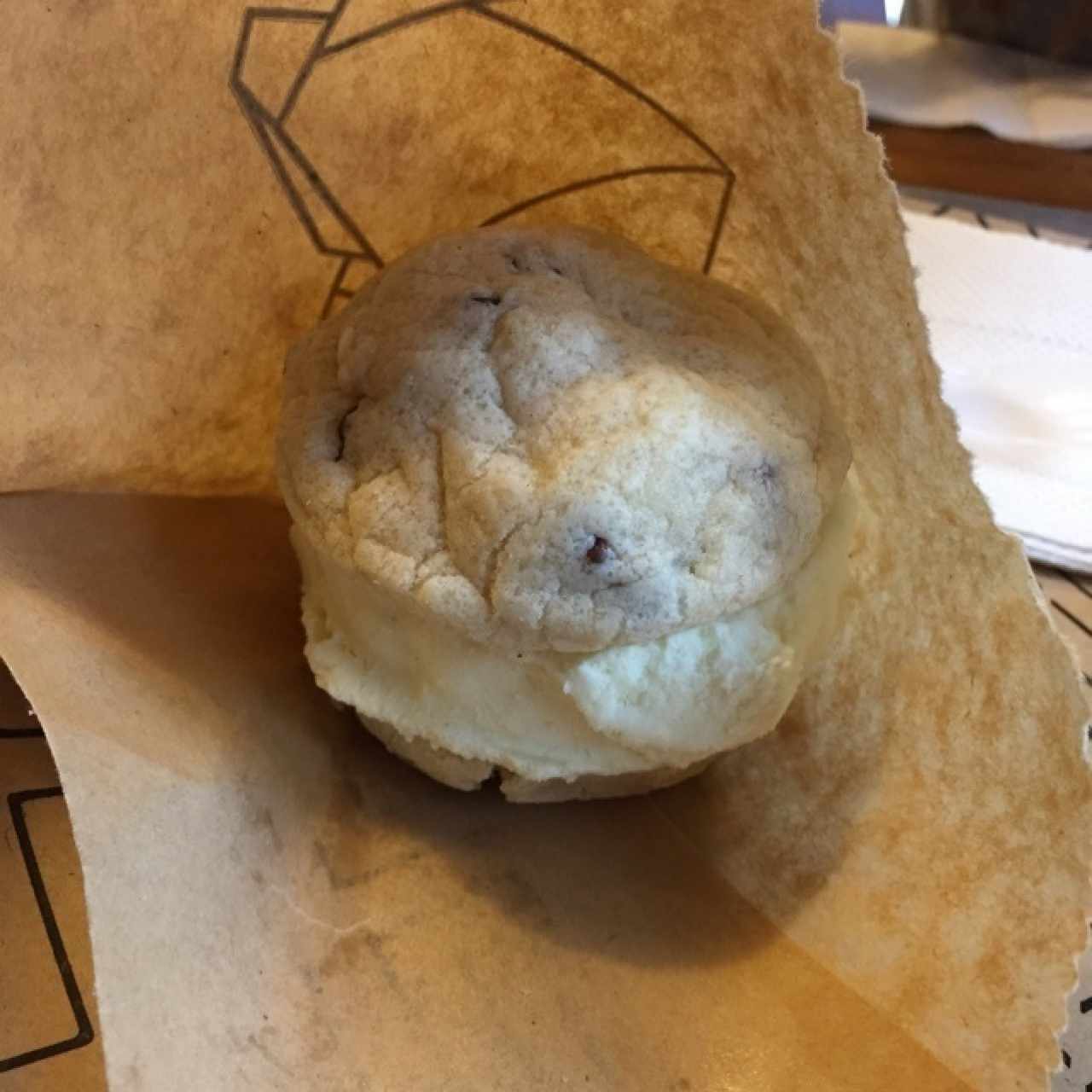 Sandwich de galleta y helado