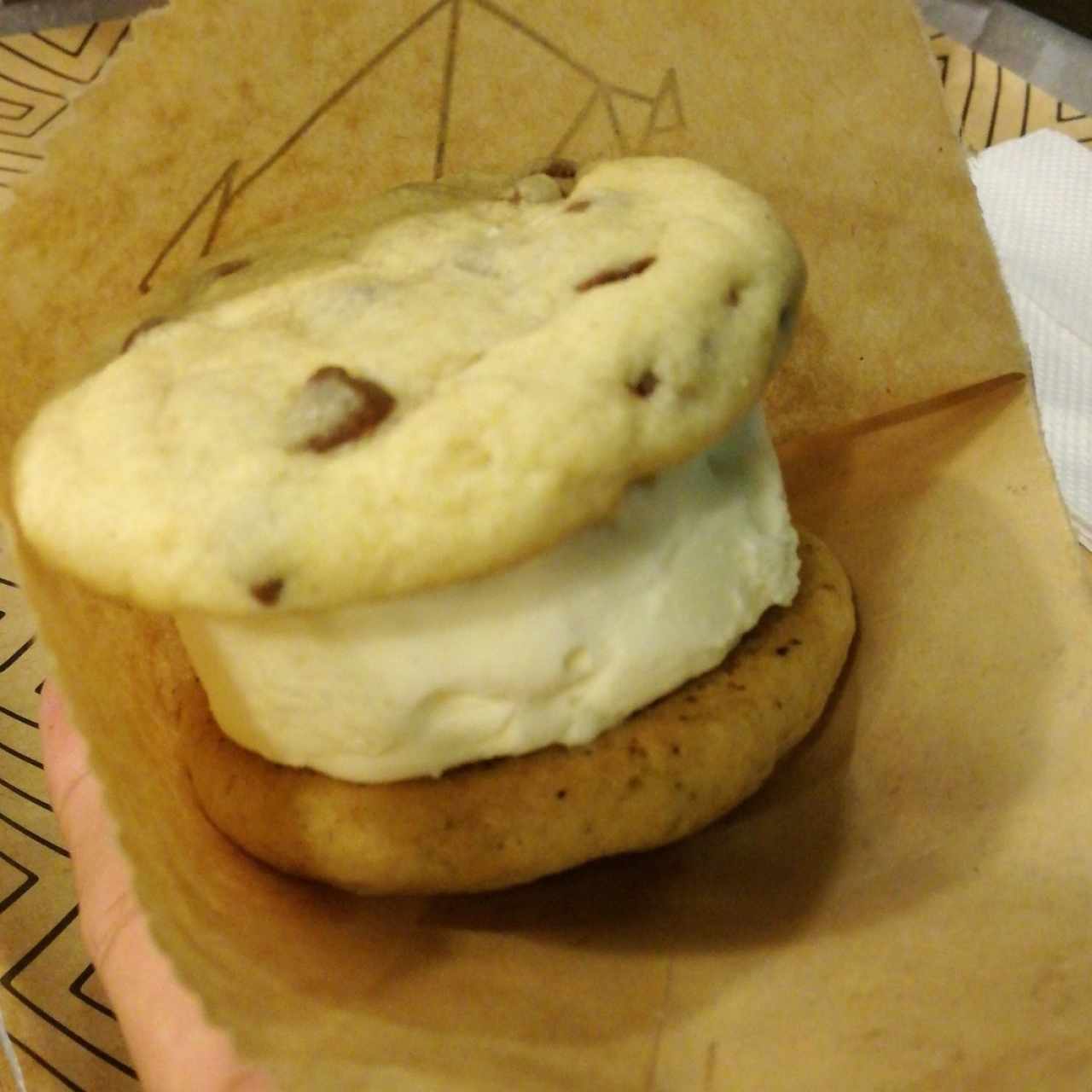 galleta con helado
