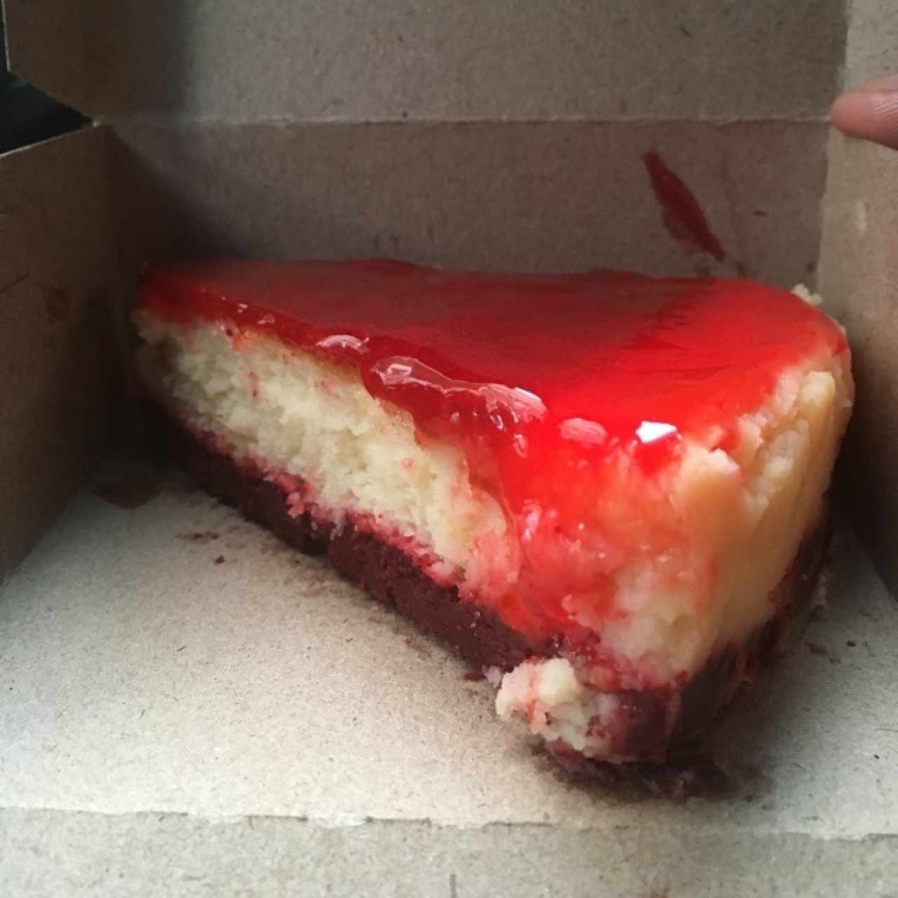cheesecake fresa, muy dulce 