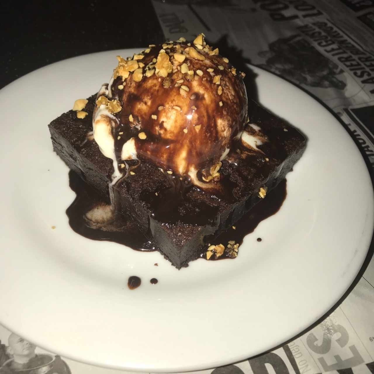 Brownie con Helado