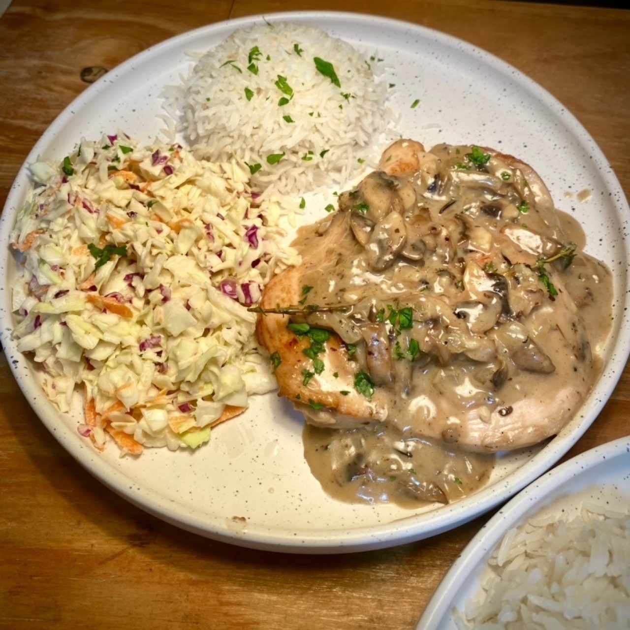 Pollo al champiñón 
