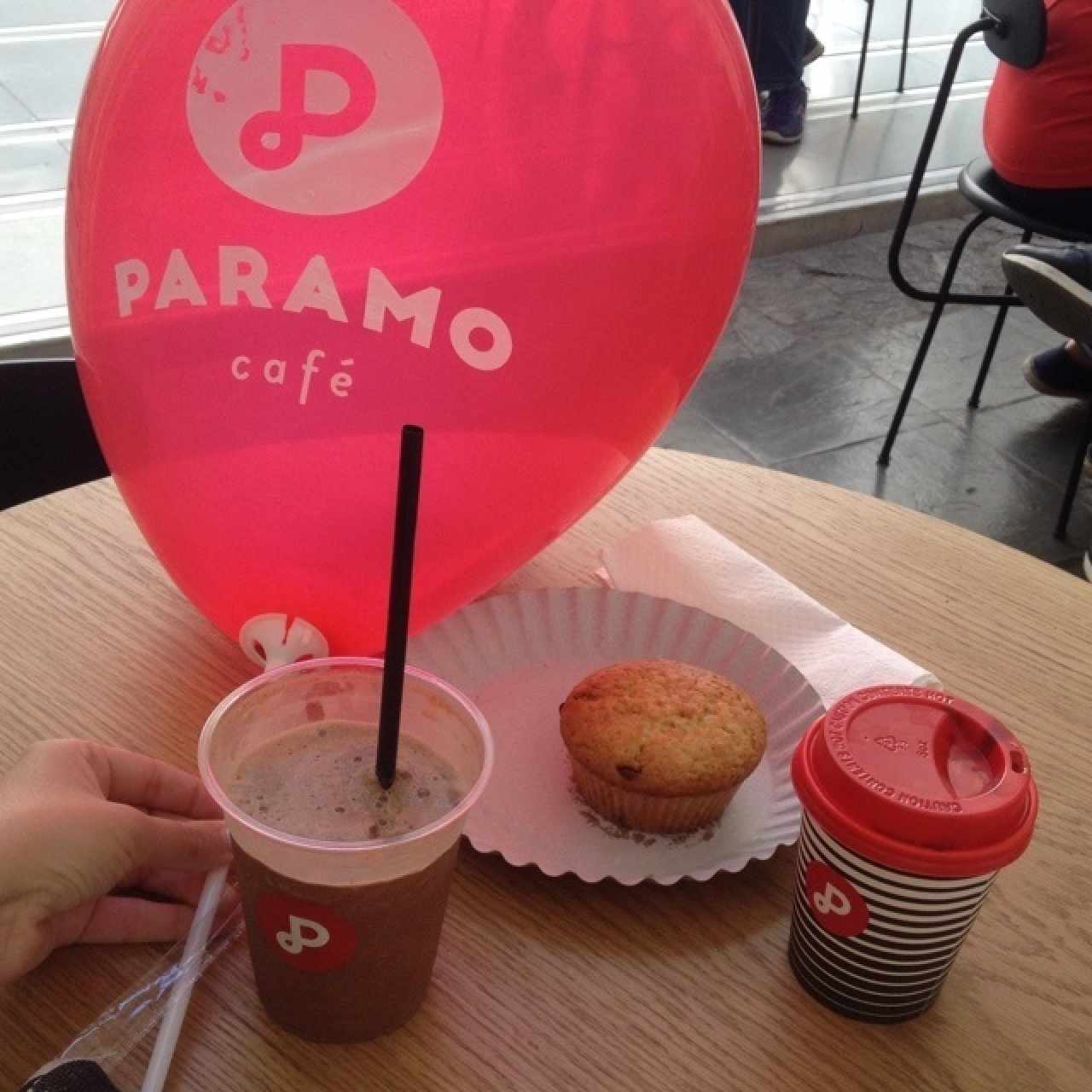 Cafe en sueño Chocolate frappe y muffins 
