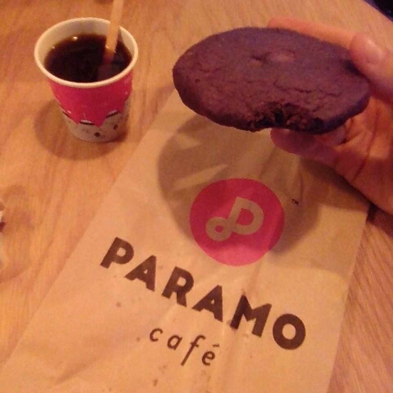 Café Guayoyo corto con Galleta de Chocolate 